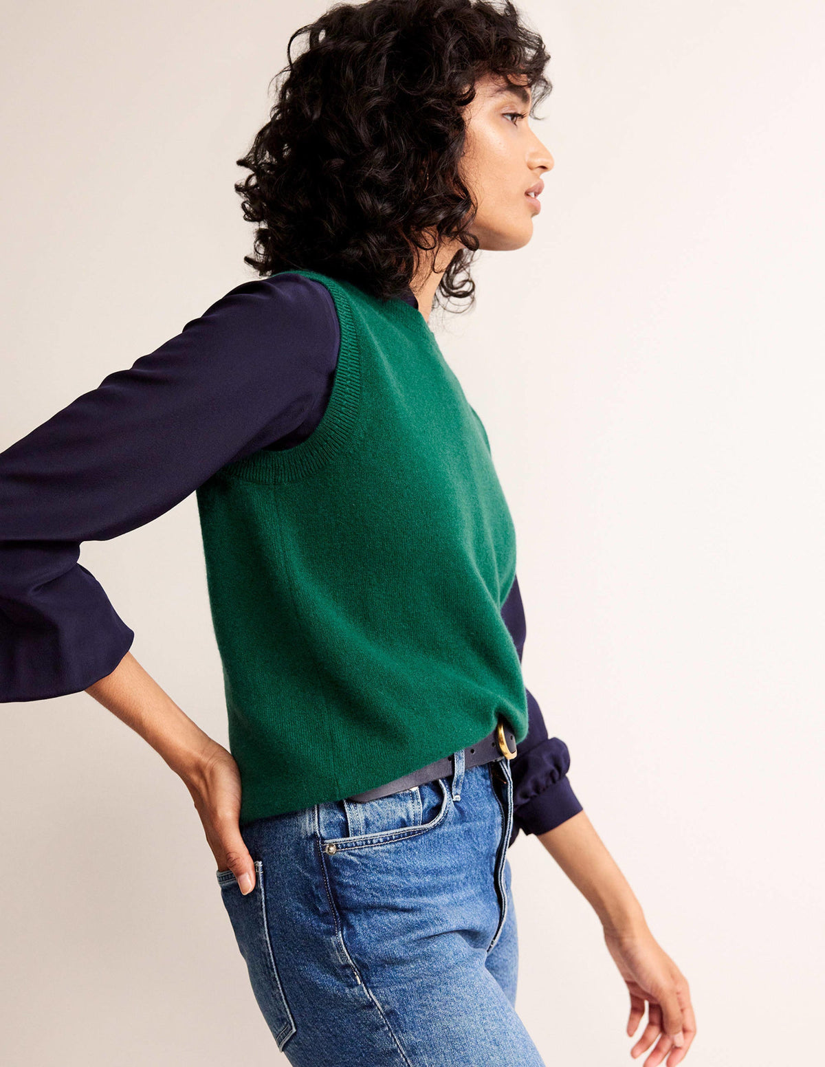 Eva Cashmere Tank-Deep Forest - Image 4
