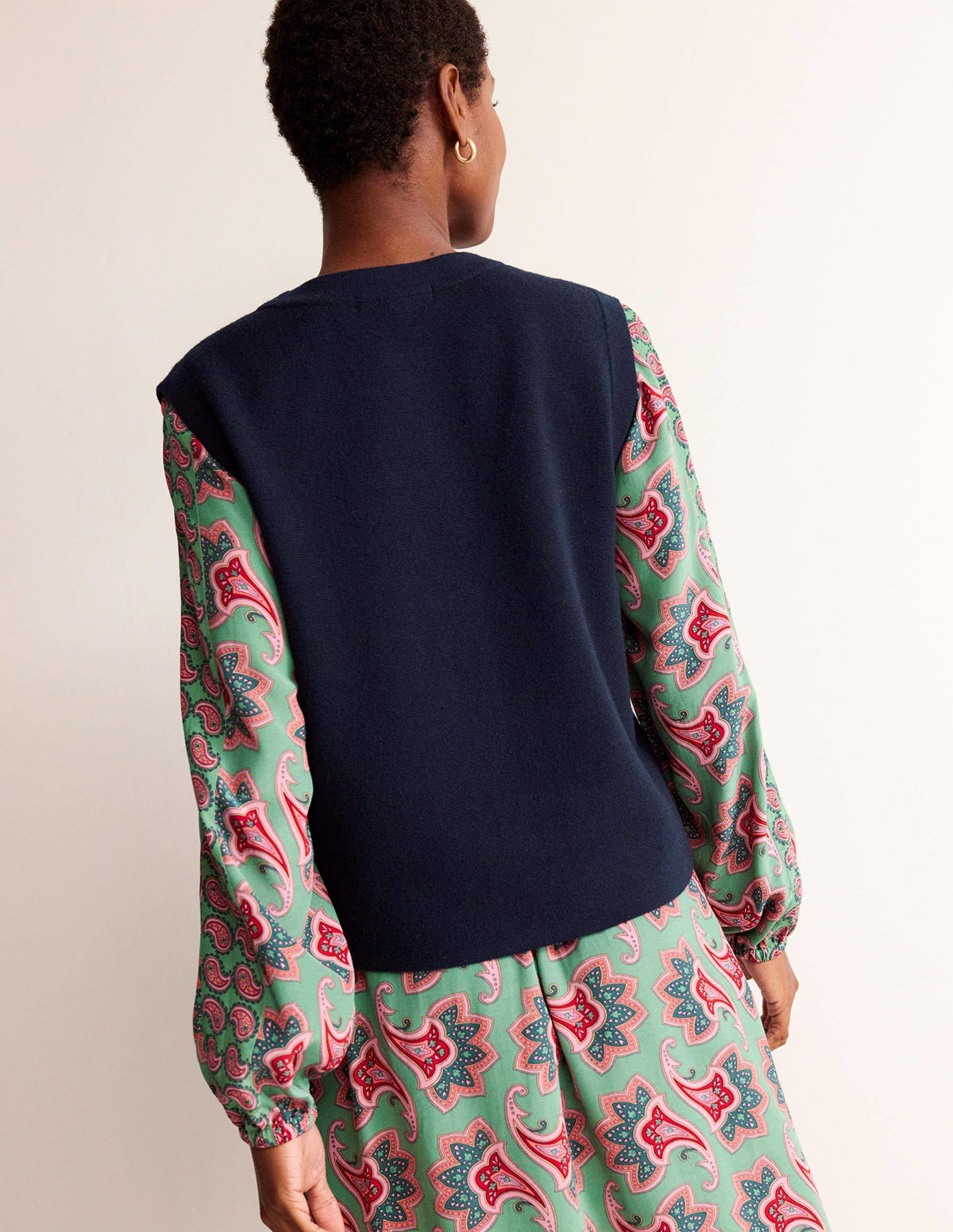 Cardigan Tank-Navy - Image 3