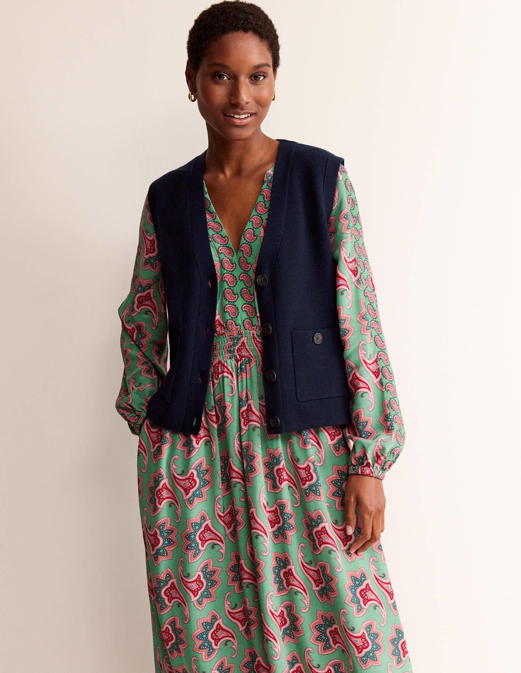Cardigan Tank-Navy - Image 4