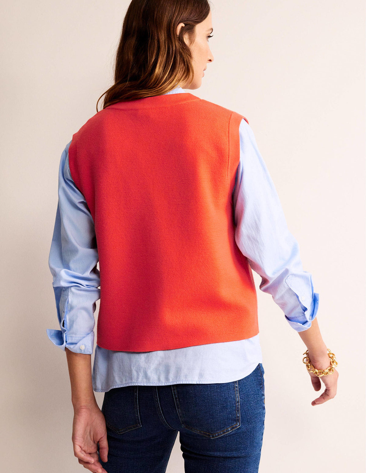 Cardigan Tank-Fiesta Orange-3