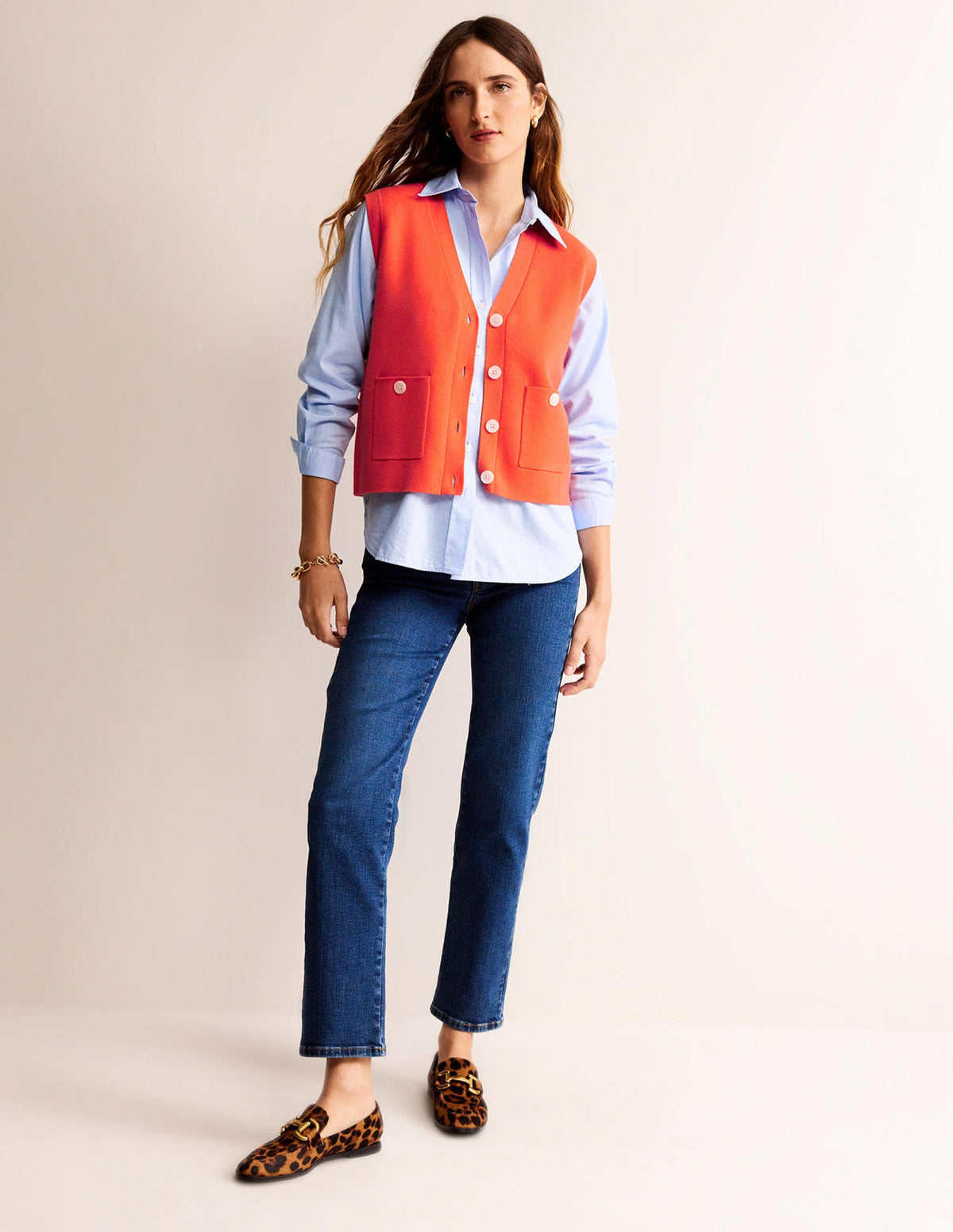 Cardigan Tank-Fiesta Orange-4