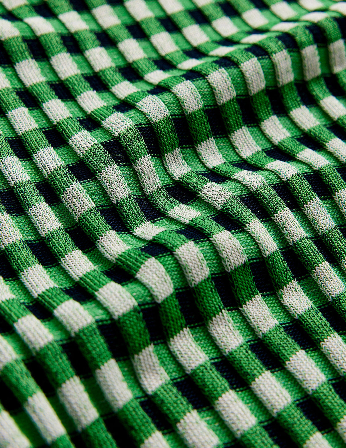 Fitted Check Jumper-Navy, Bright Green-6