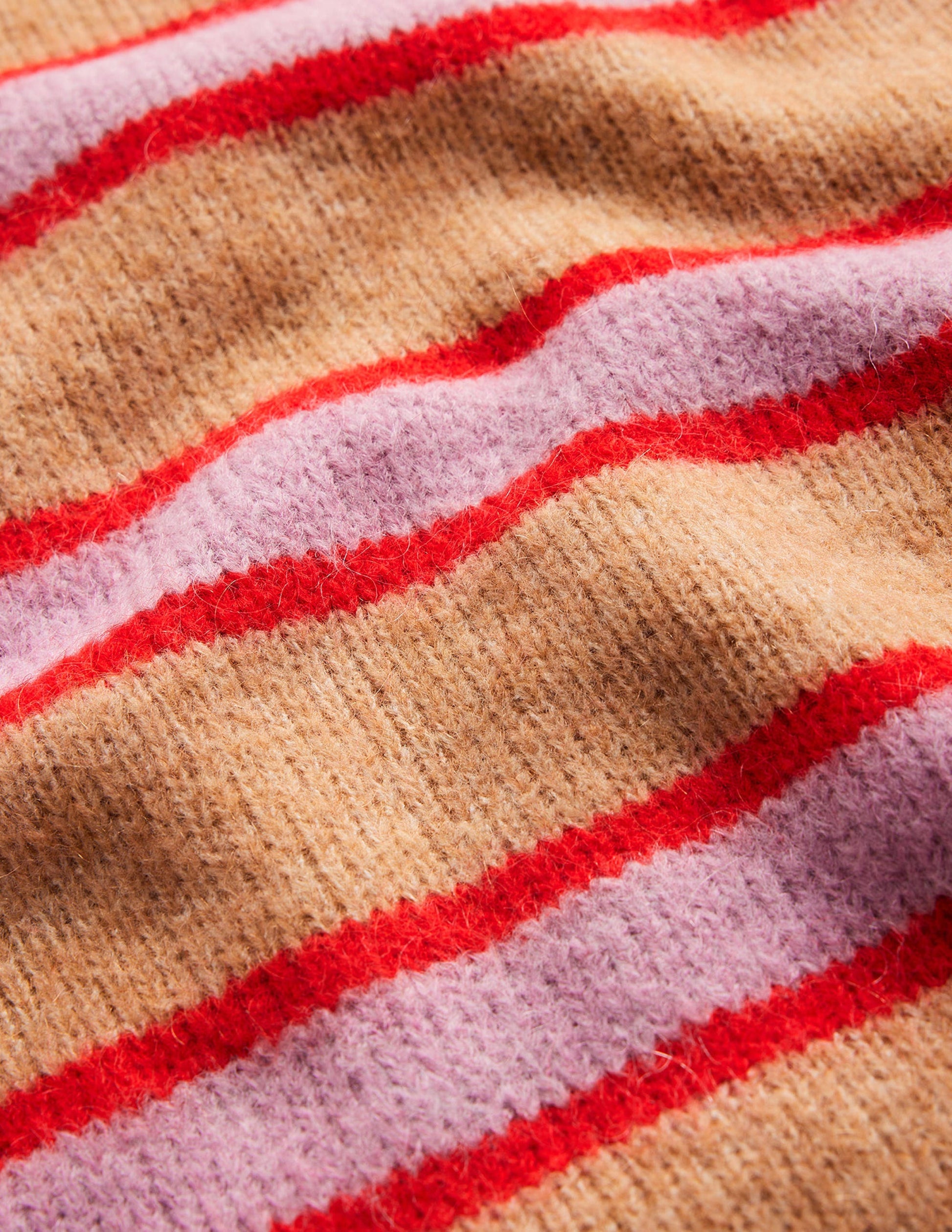 Rosemary Relaxed Fluffy Jumper-Camel Marl, Strawberry Sherbet-8