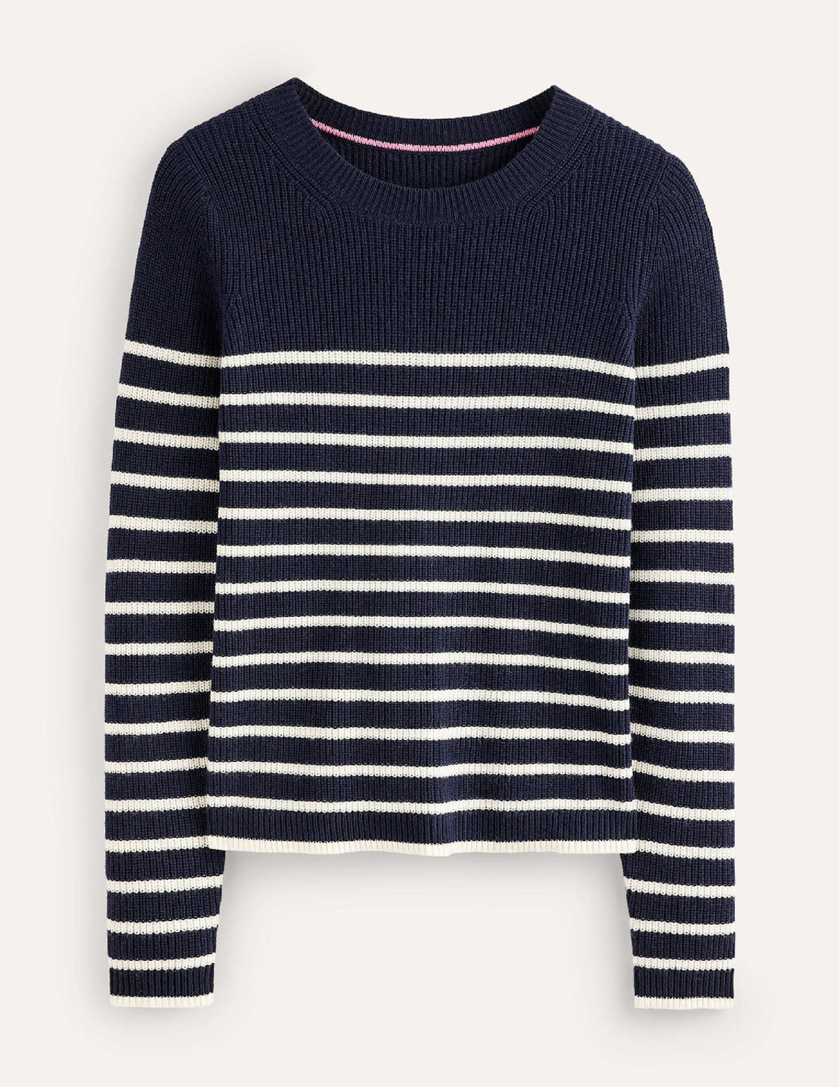 Francesca Stripe Jumper-Navy and Ivory Stripe - Image 6