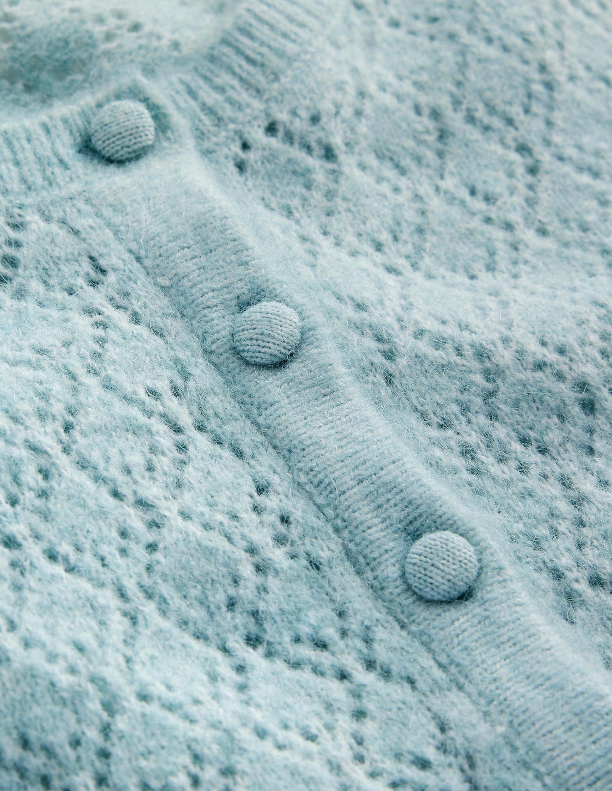 Fluffy Henley Pointelle Jumper-Gulf Stream-7
