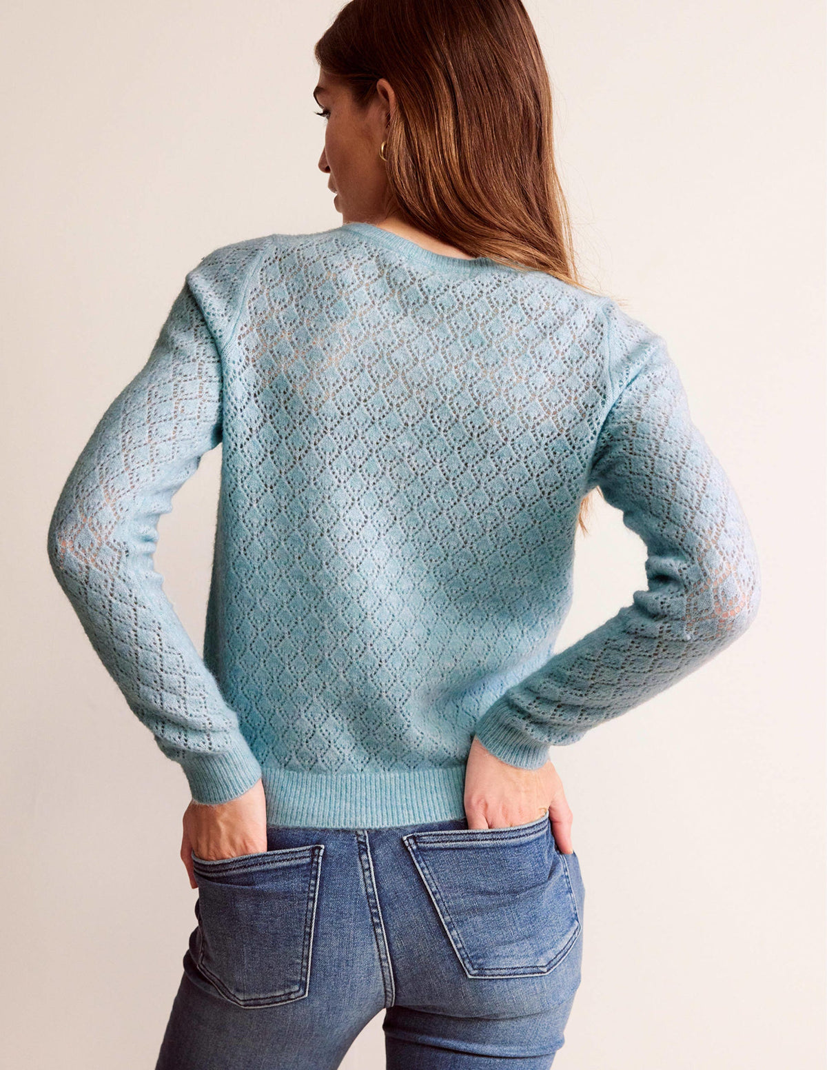 Fluffy Henley Pointelle Jumper-Gulf Stream-3