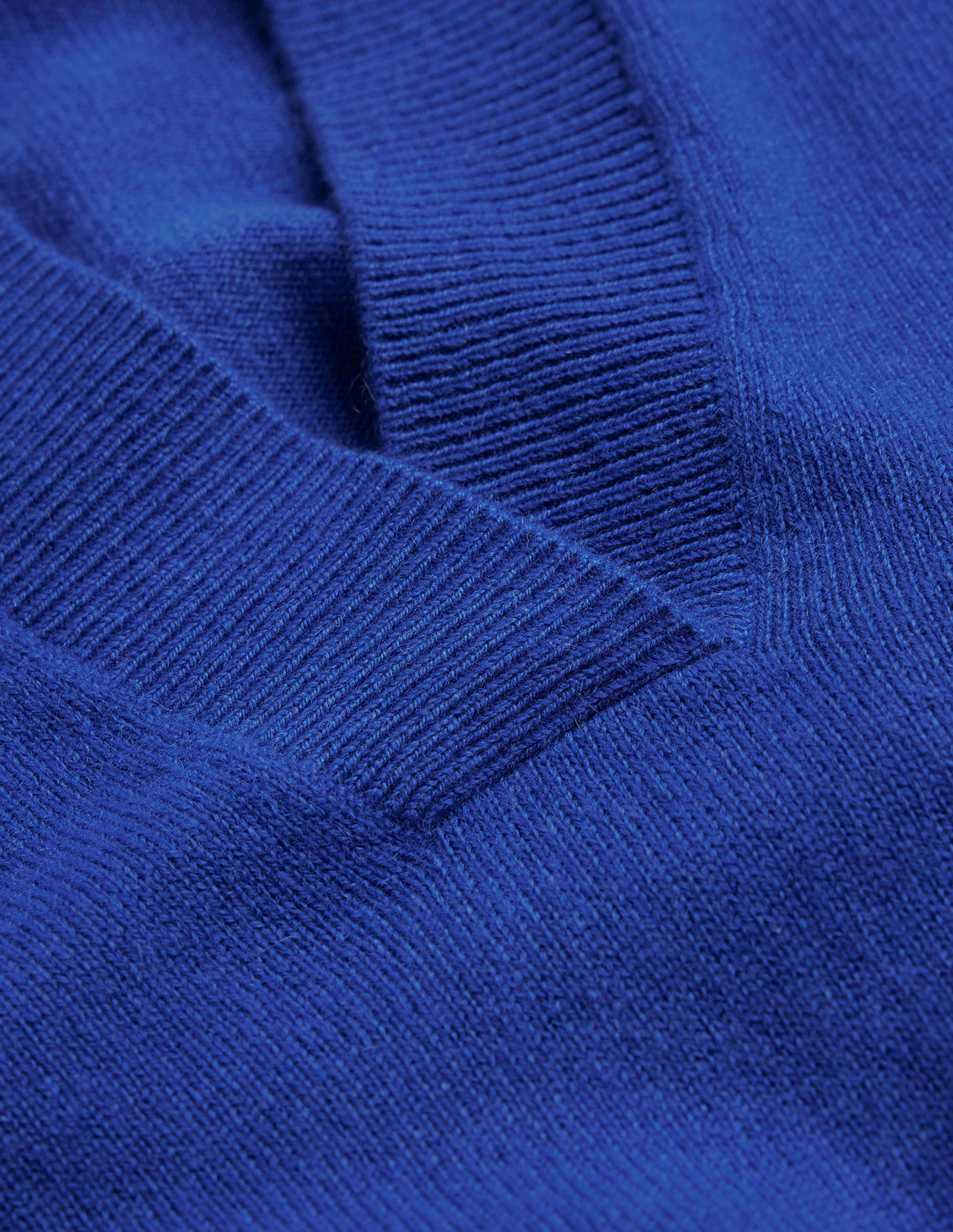 Collared Cashmere Henley-Cobalt - Image 6