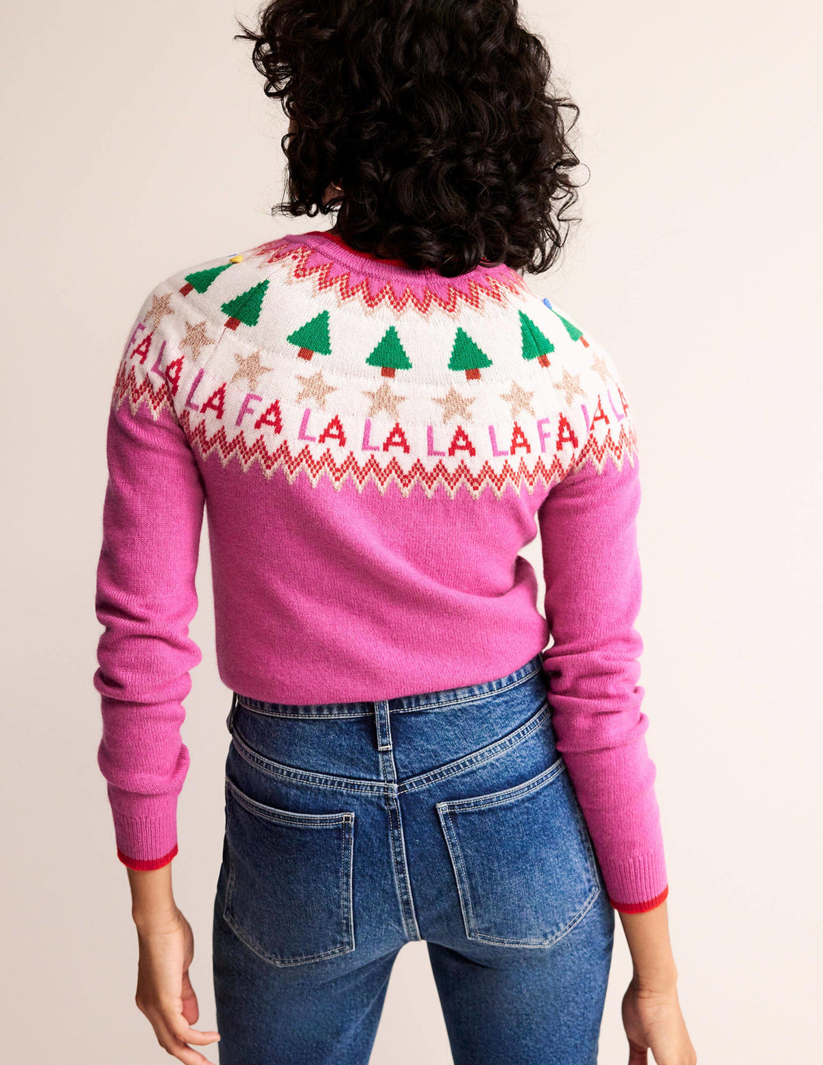 Edie Fair Isle Jumper-Vibrant Pink Fair Isle-3