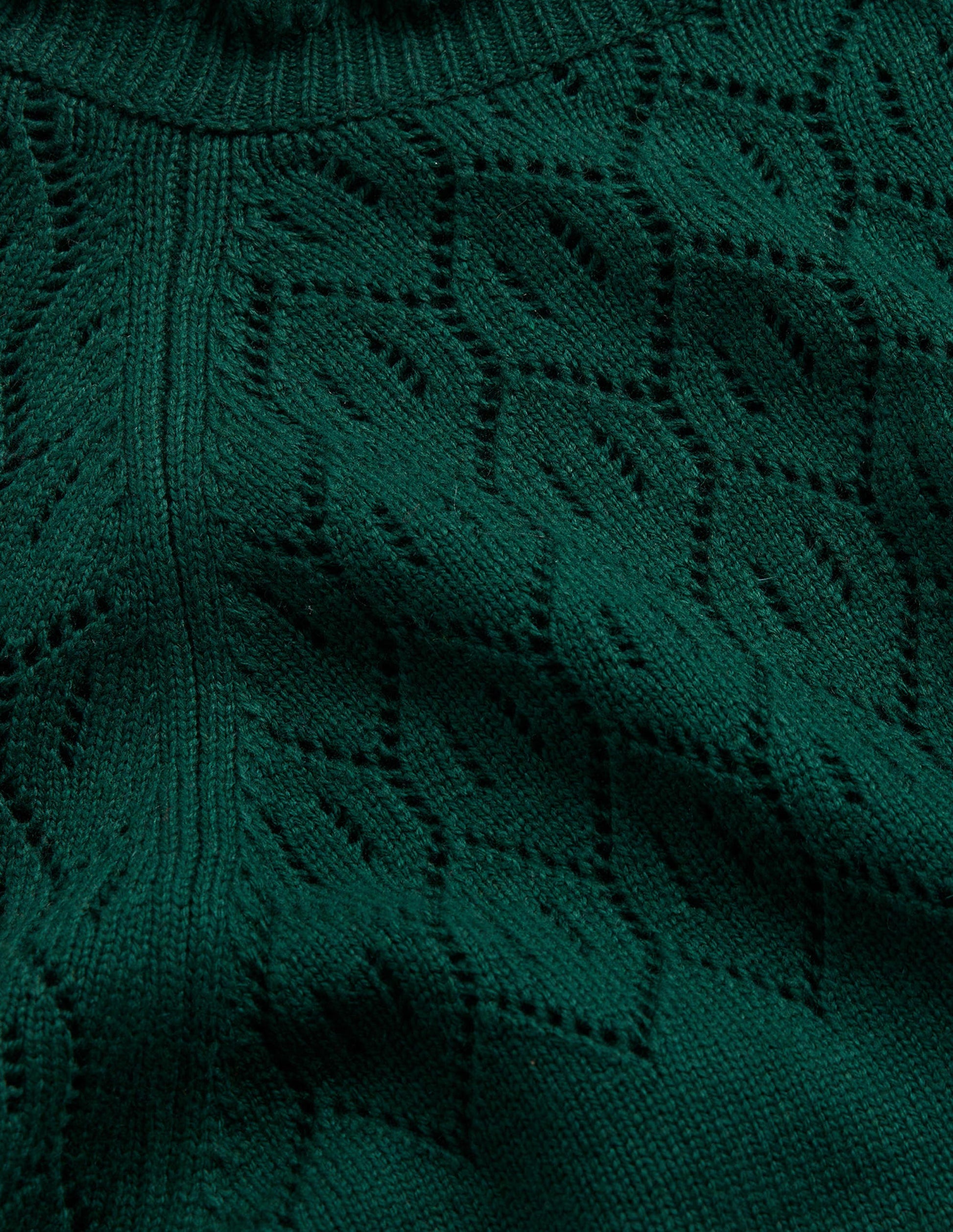 Pointelle Detailed Jumper-Emerald Night-6