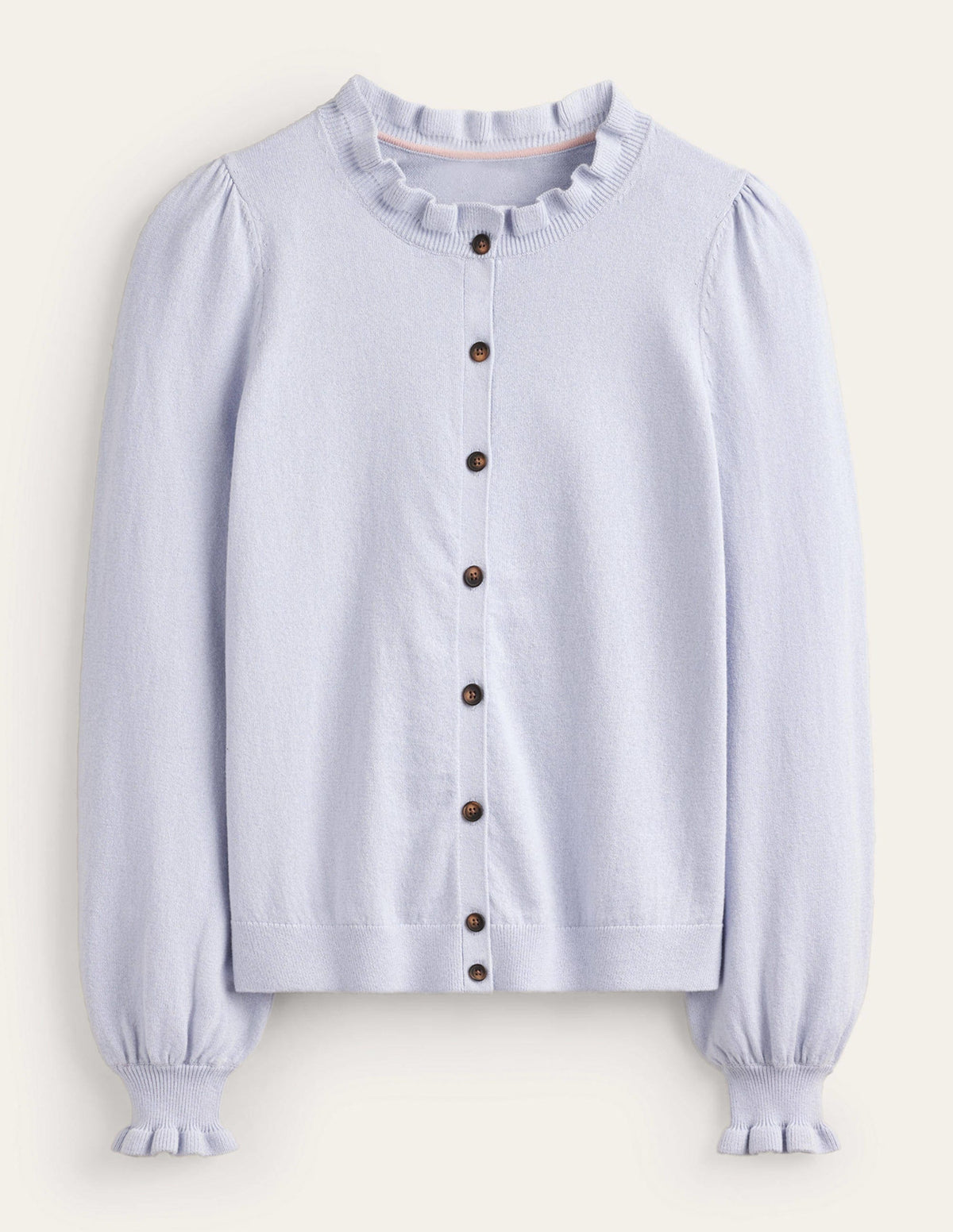 Ruffle-Neck Cardigan-Opal - Image 5