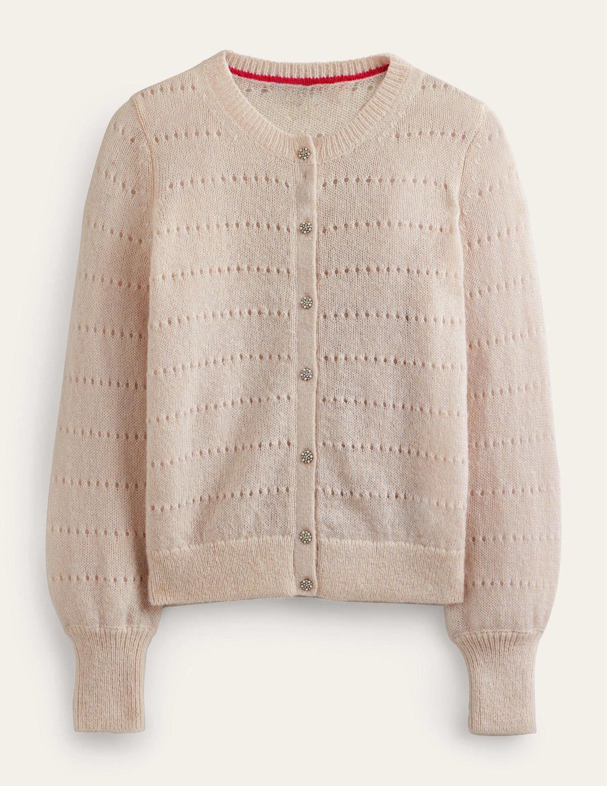Fluffy Textured Cardigan-Vanilla - Image 6