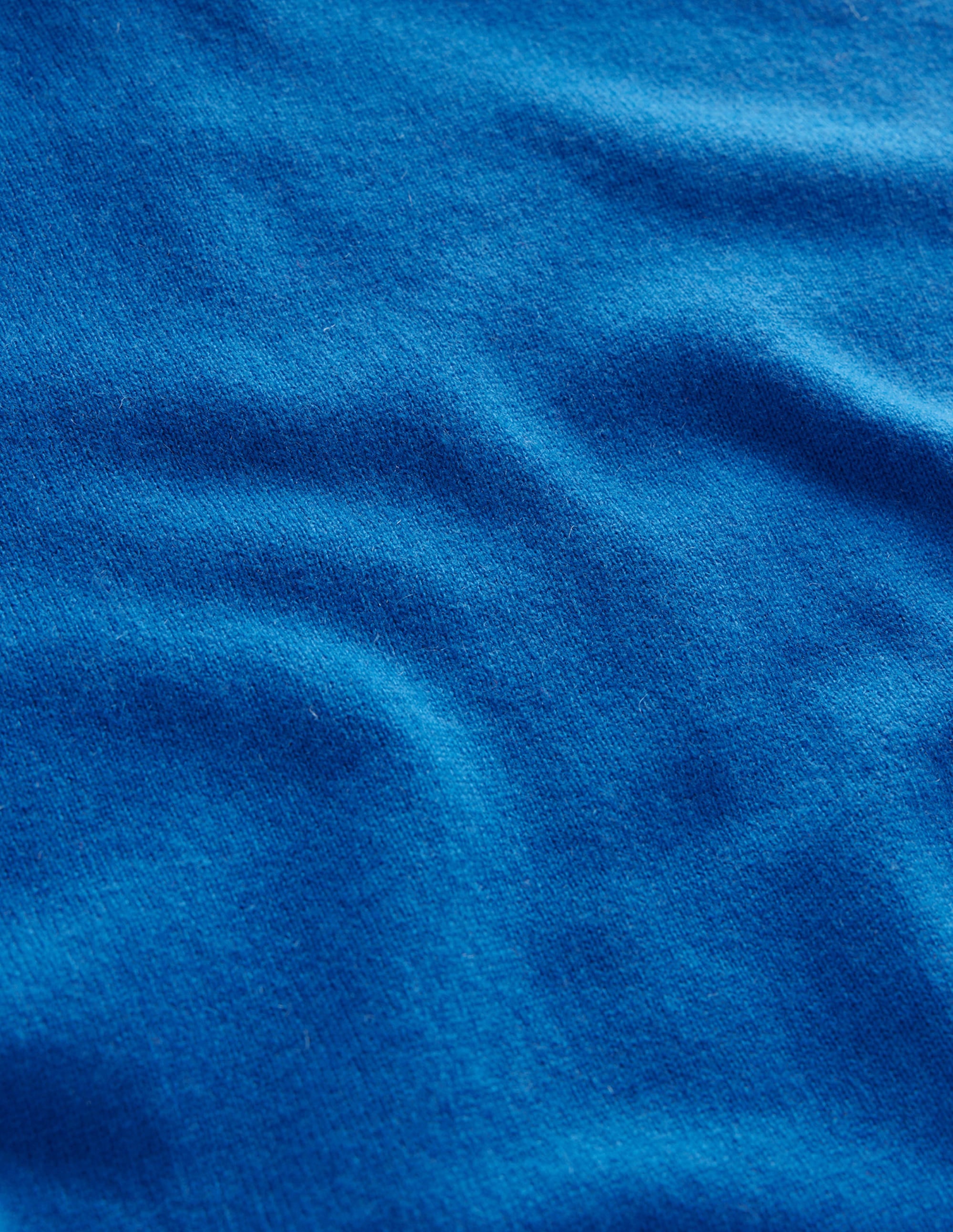 Eva Cashmere Roll-Neck Jumper-Cyan - Image 6