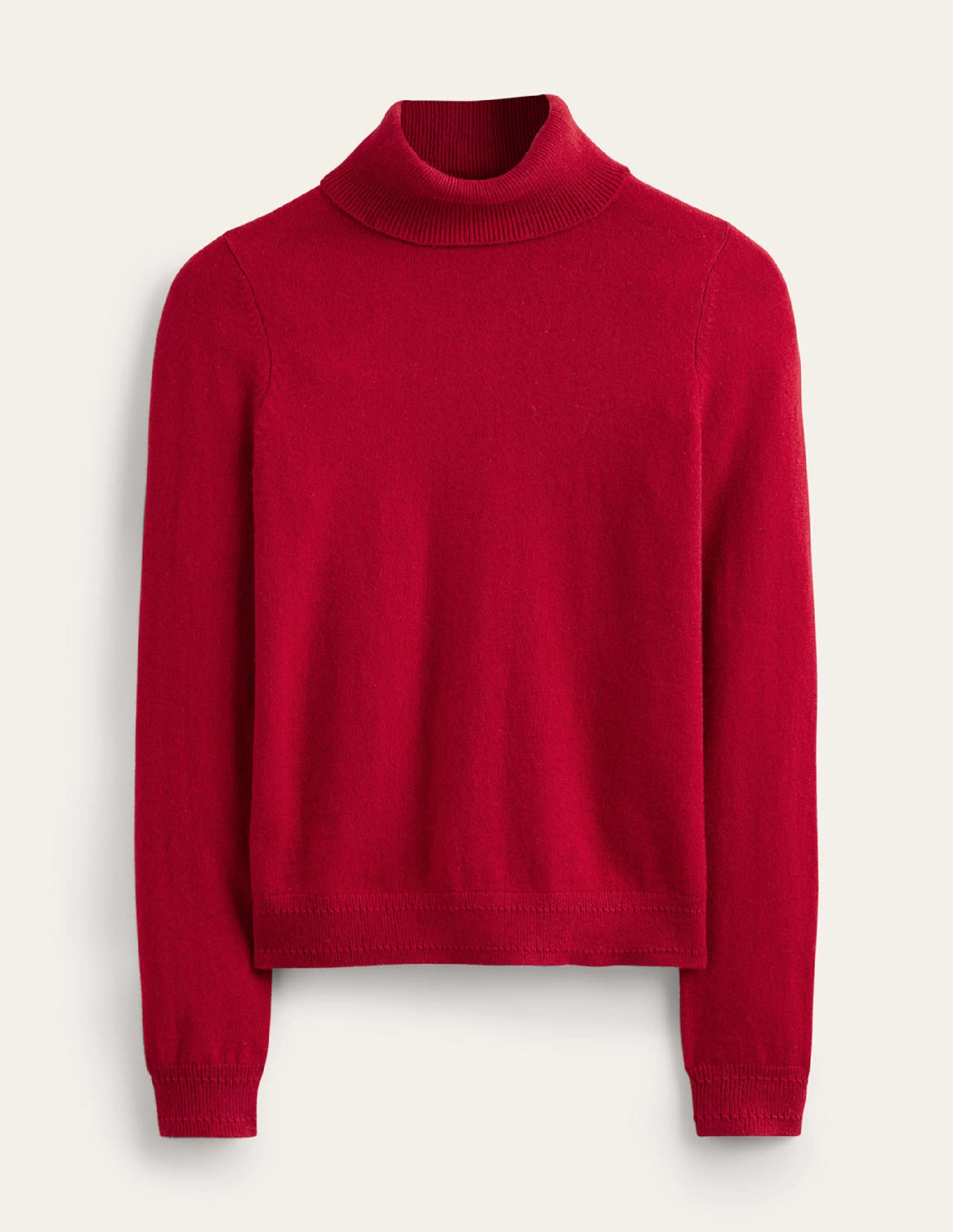 Eva Cashmere Roll-Neck Jumper-Salsa - Image 5