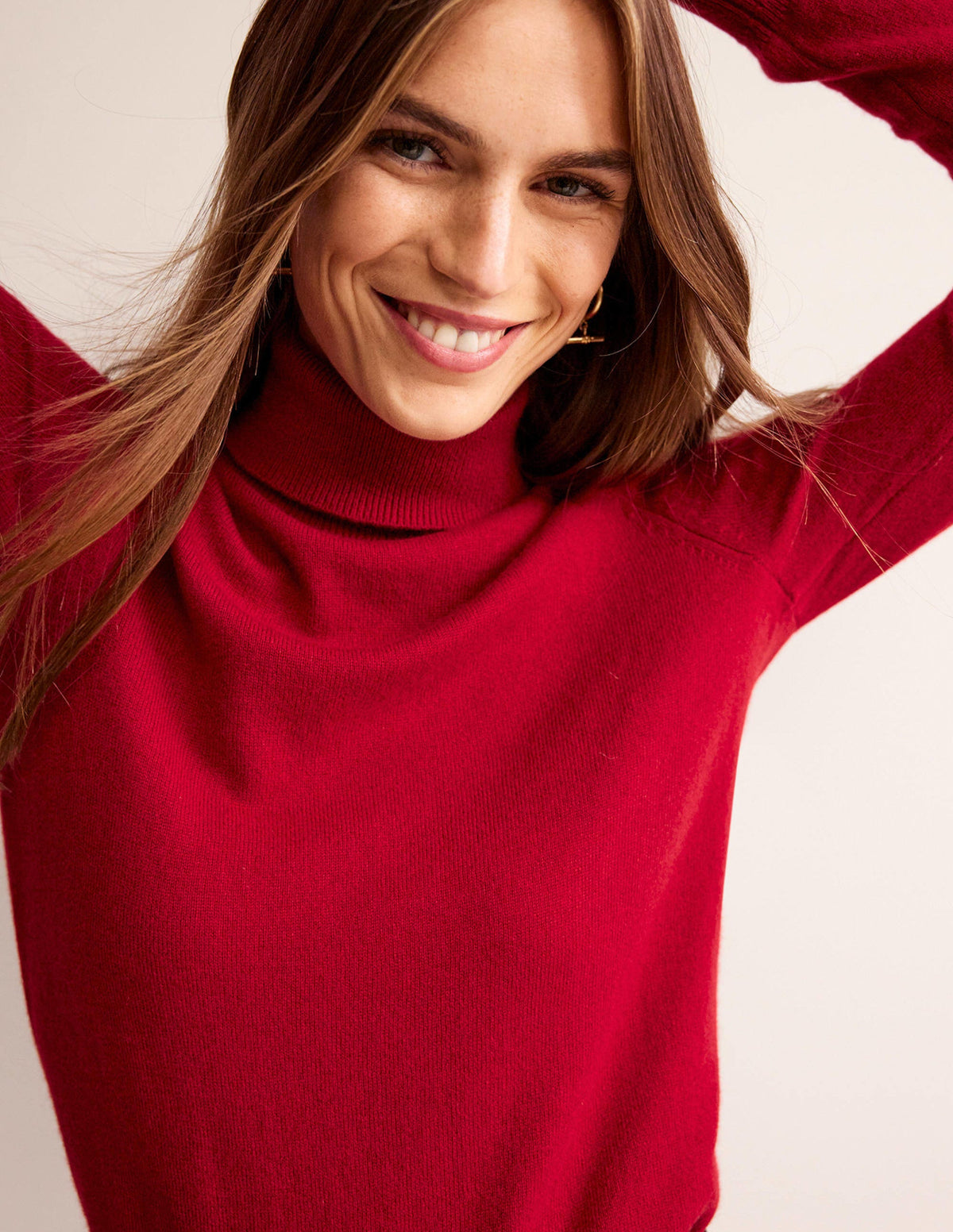 Eva Cashmere Roll-Neck Jumper-Salsa-1