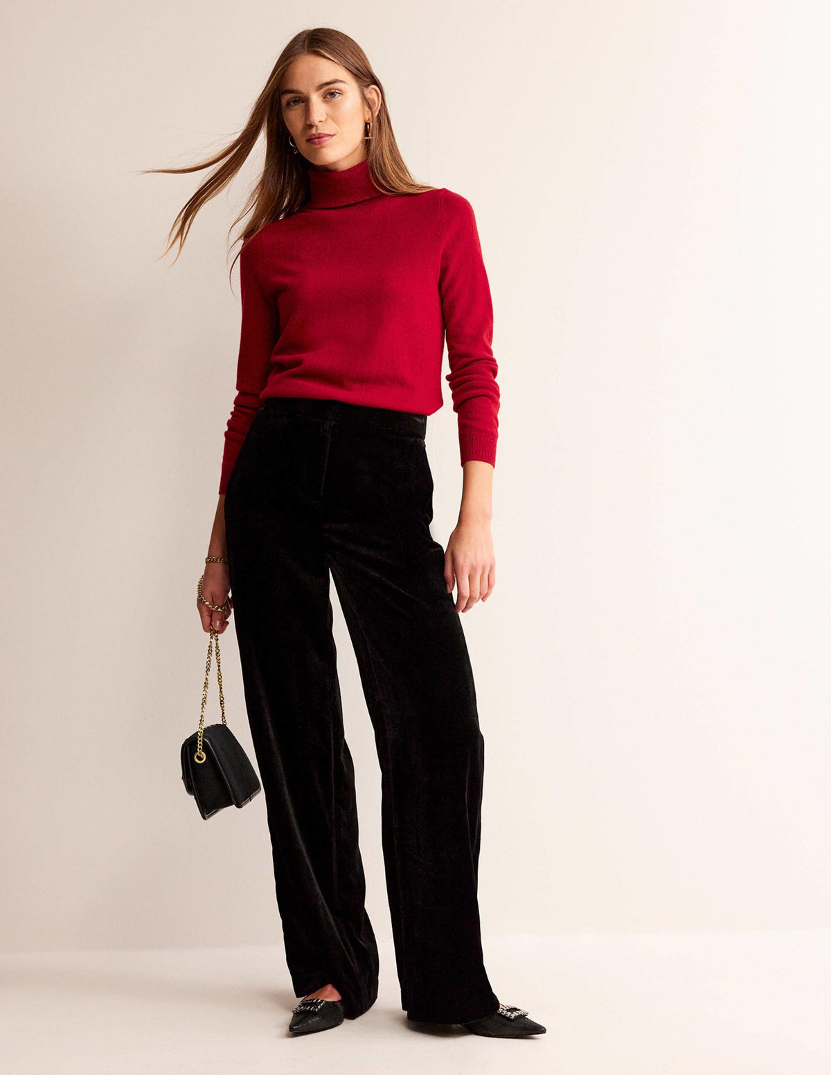 Eva Cashmere Roll-Neck Jumper-Salsa - Image 4
