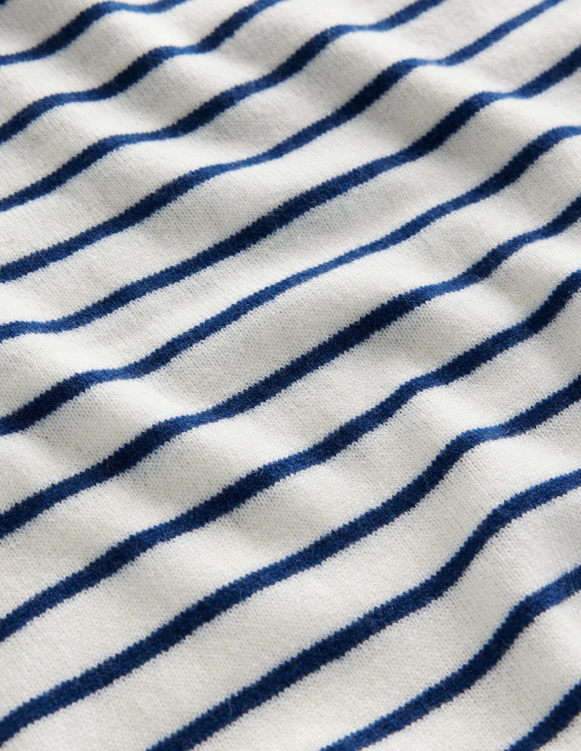 Striped Cashmere Jumper-Ivory / Navy-6