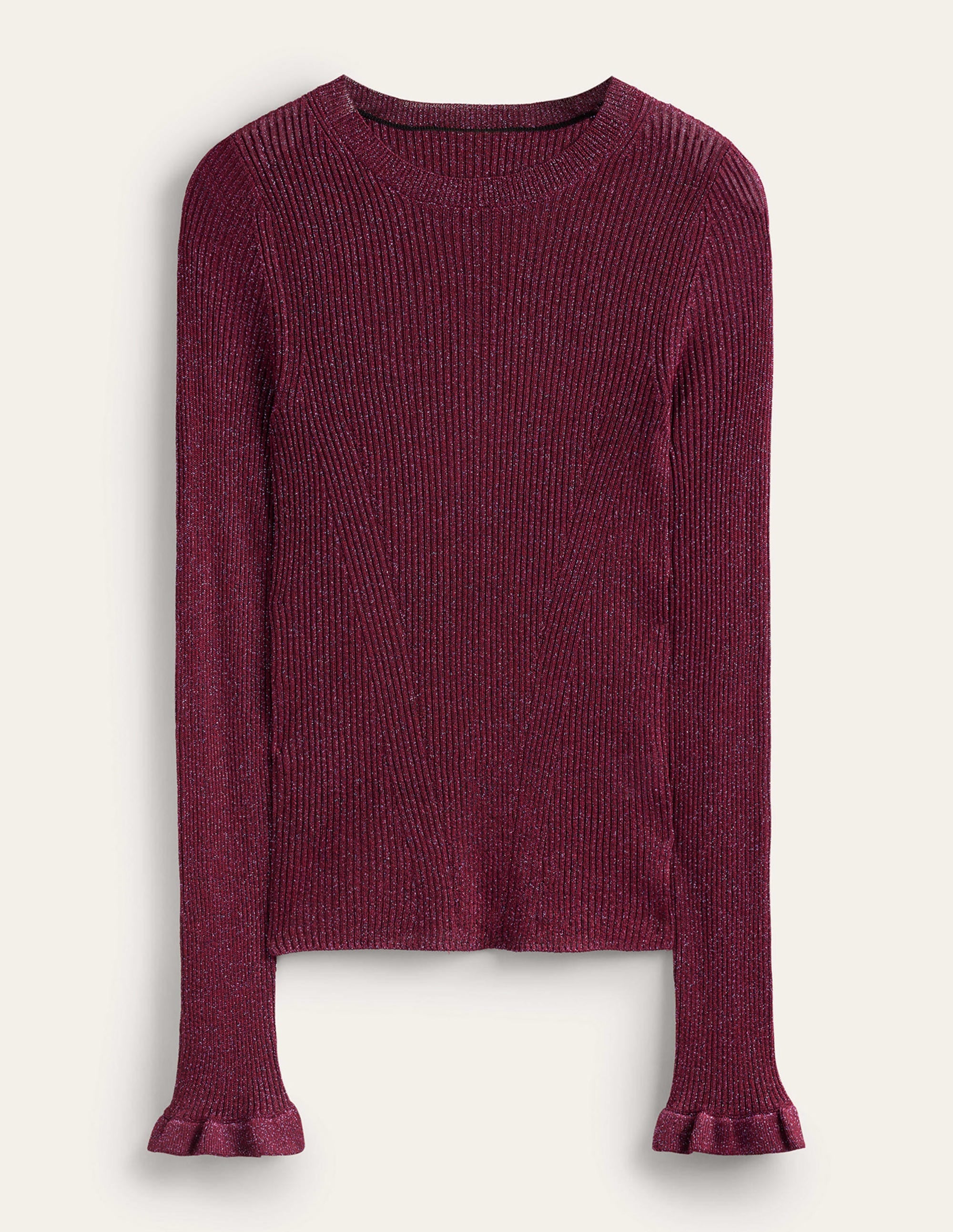 Sparkle Rib Party Jumper-Damson Berry - Image 5