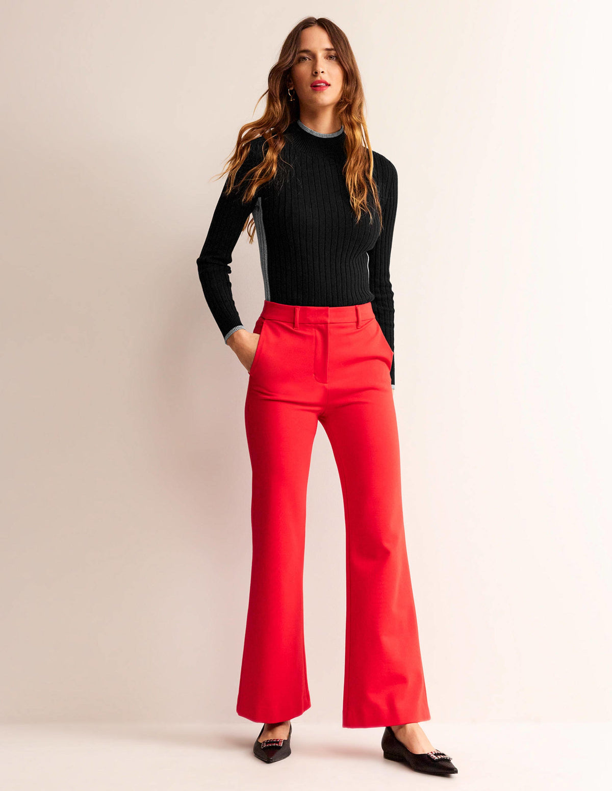 Isodora Ribbed Jumper-Black - Image 4
