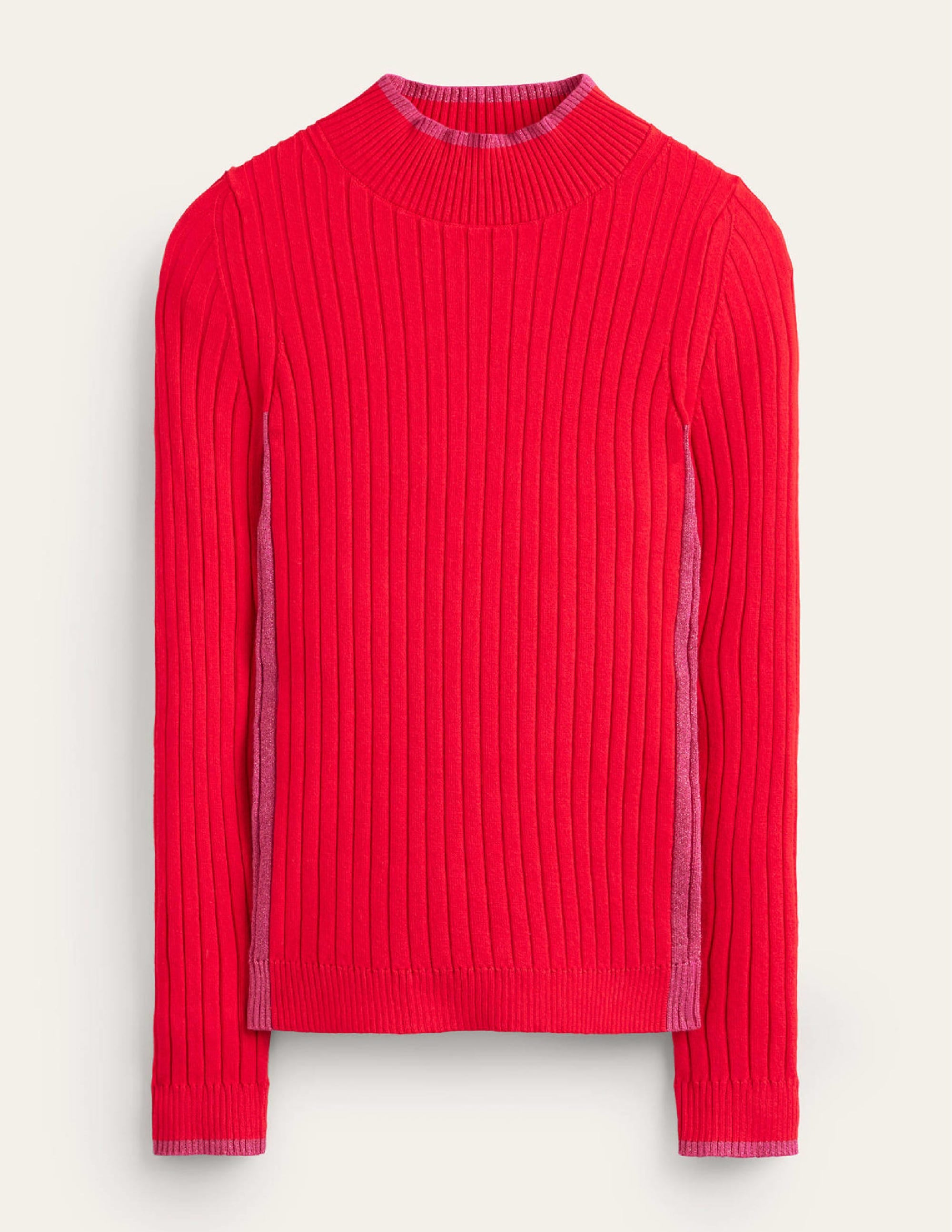 Isodora Ribbed Jumper-Brilliant Red - Image 6