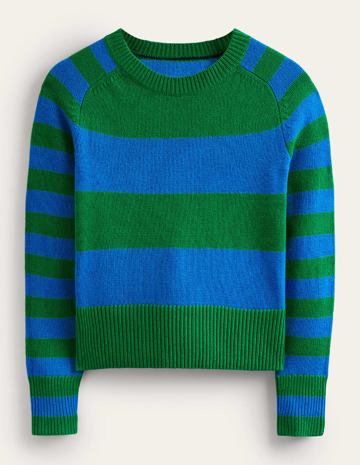 Olivia Merino Jumper-Bight Cobalt / Veridian Green-5