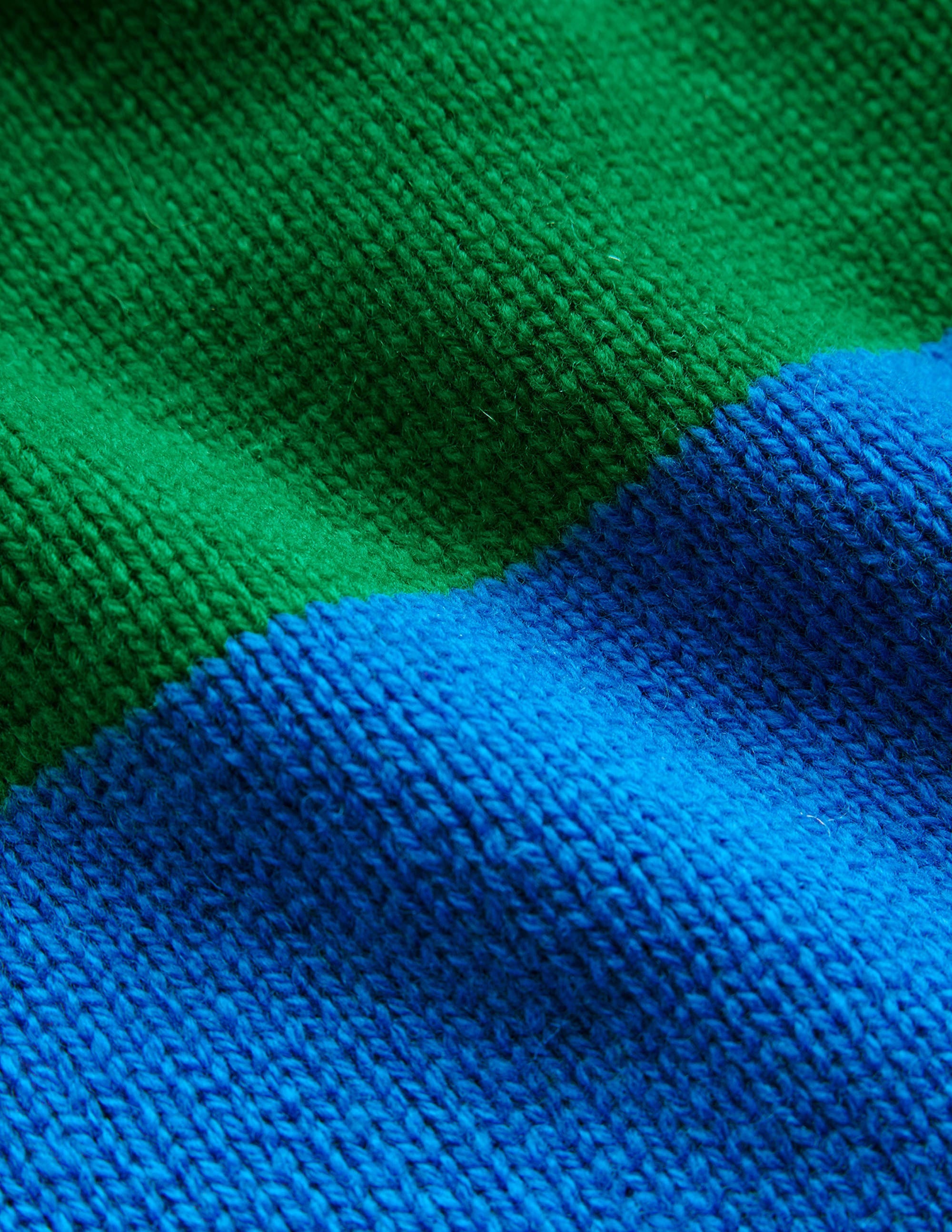 Olivia Merino Jumper-Bight Cobalt / Veridian Green - Image 6