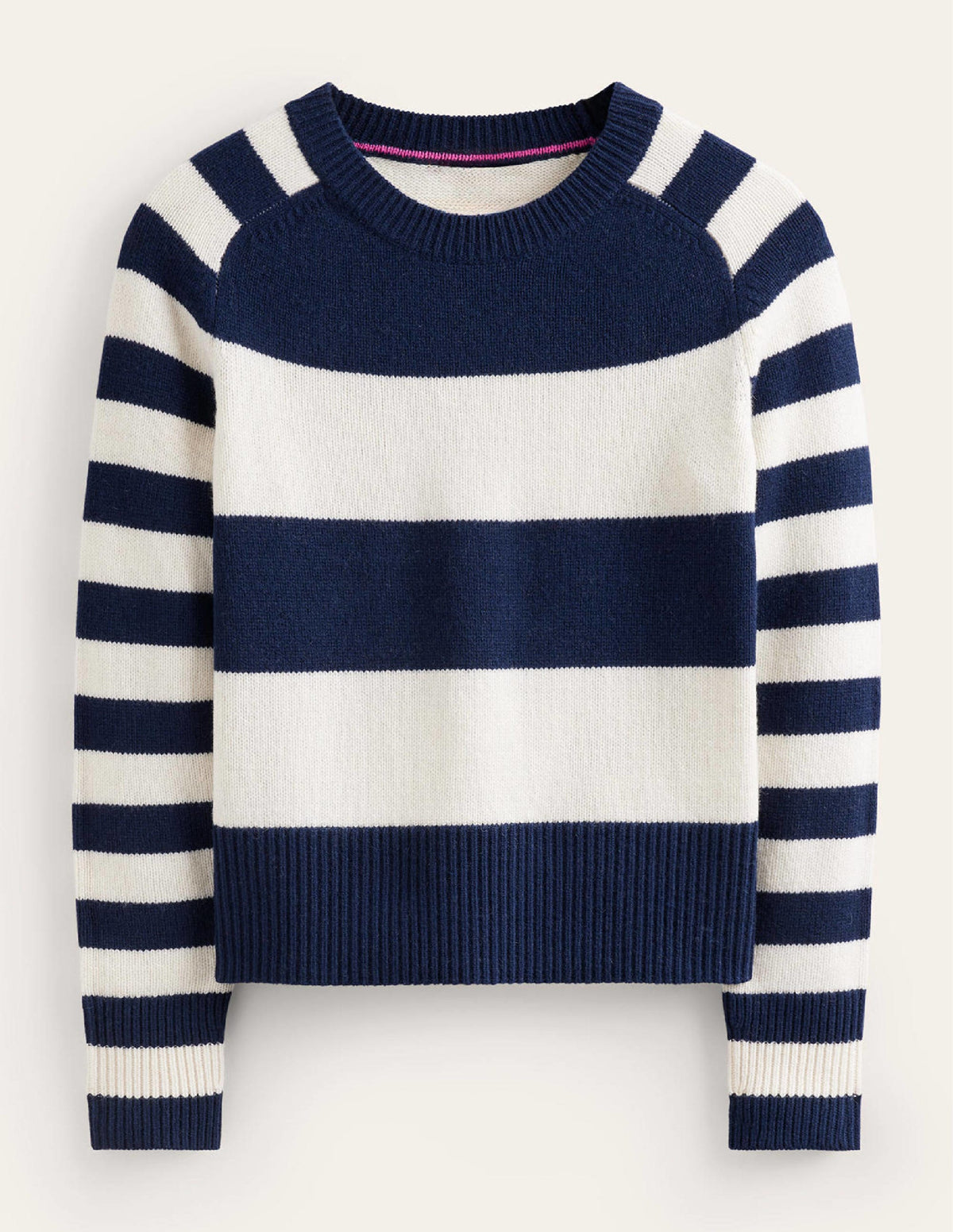 Olivia Merino Jumper-Navy and Ivory-6