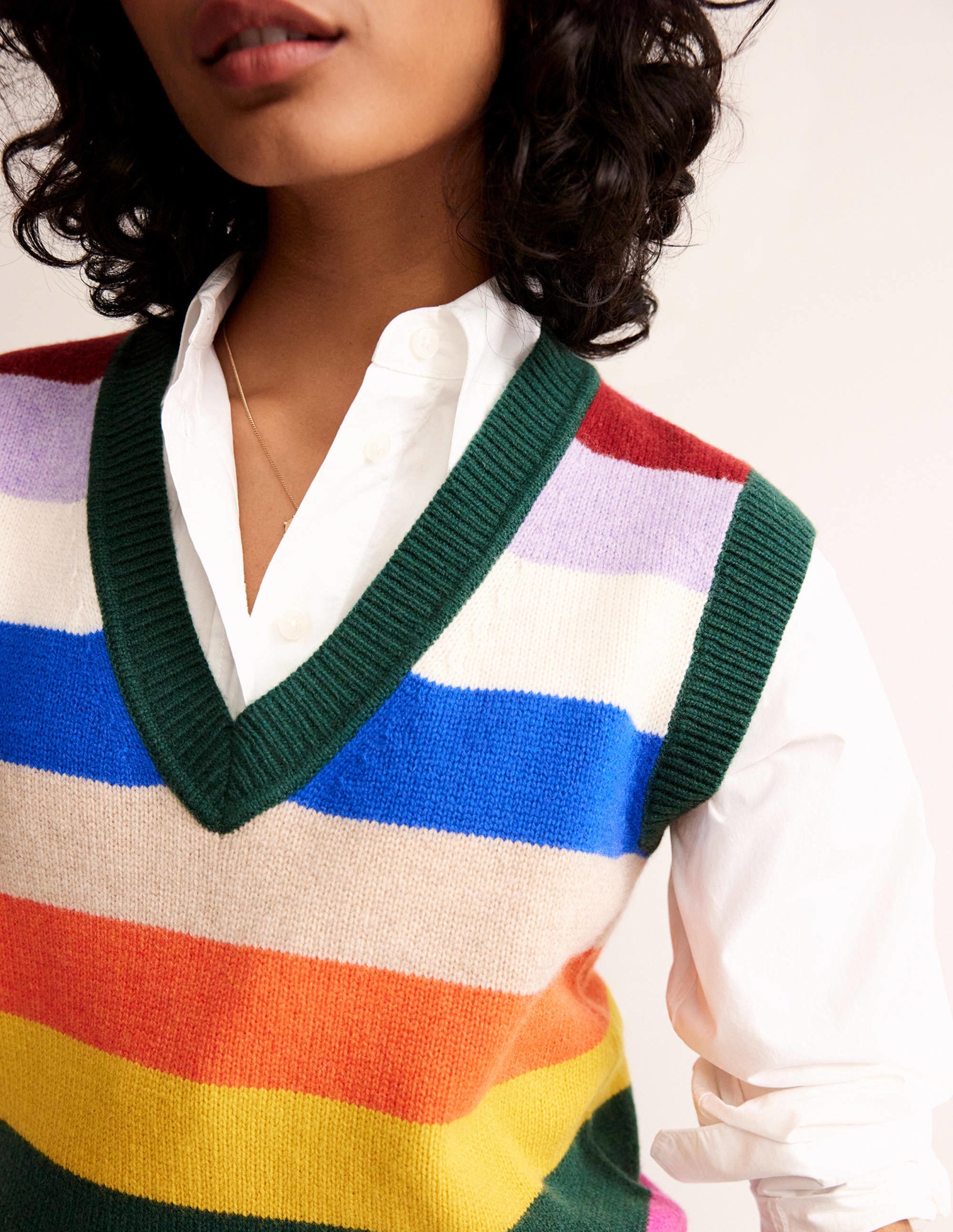 Olivia Merino Tank-Rainbow Multistripe - Image 3