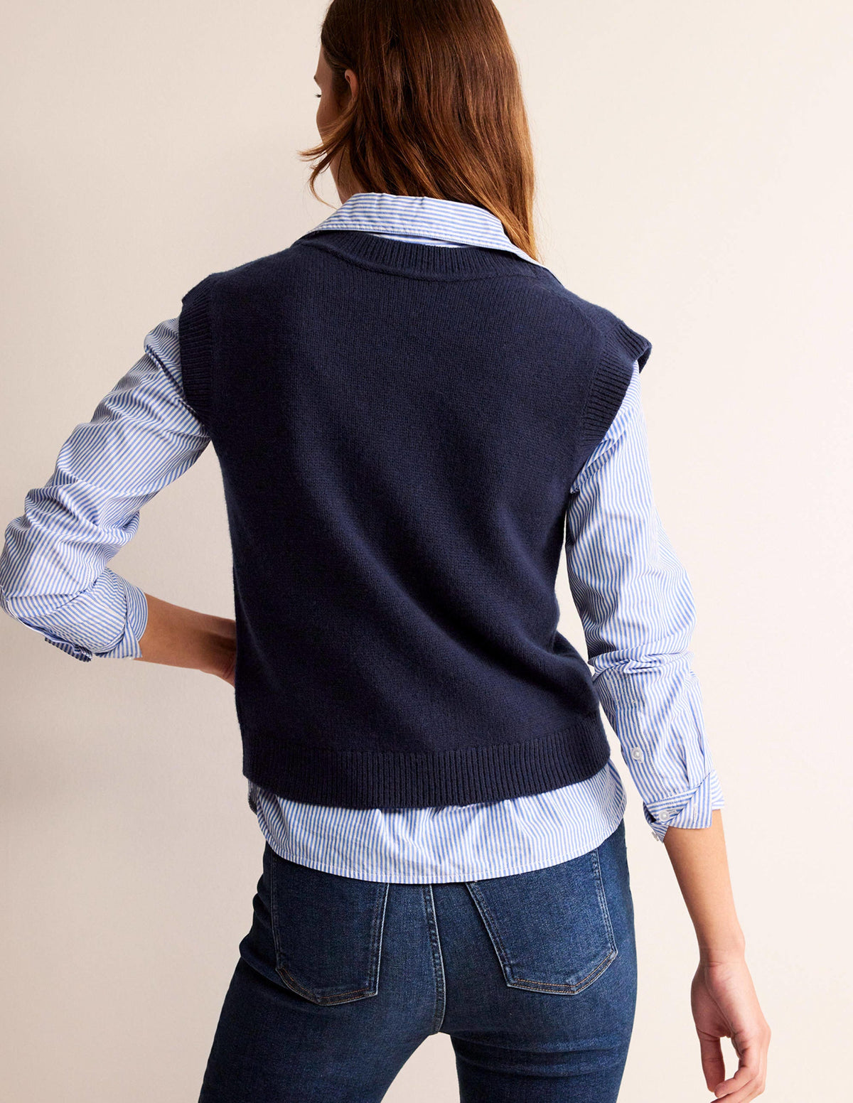 Olivia Merino Tank-Navy - Image 3