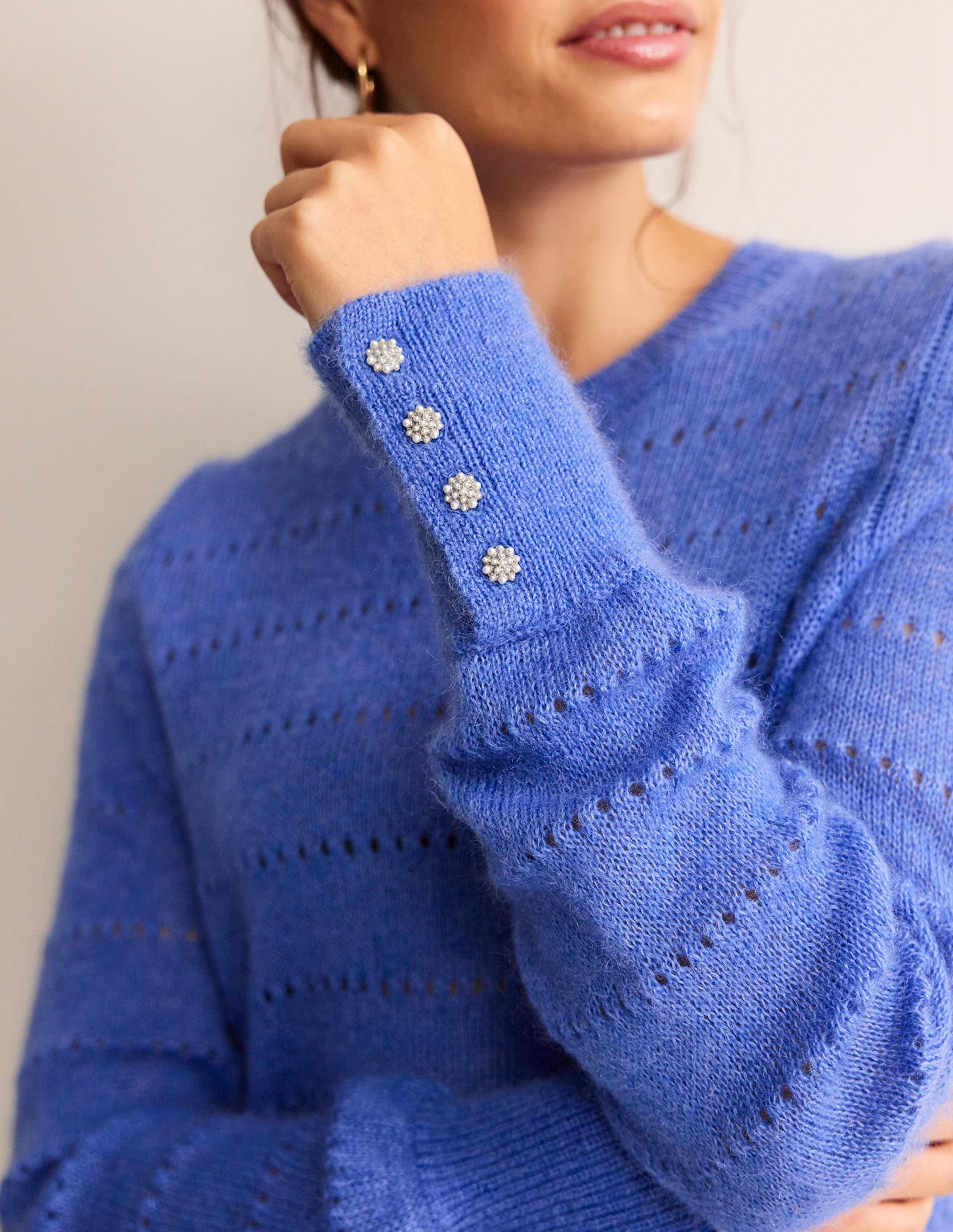 Fluffy Textured Jumper-Meadow Spring - Image 2