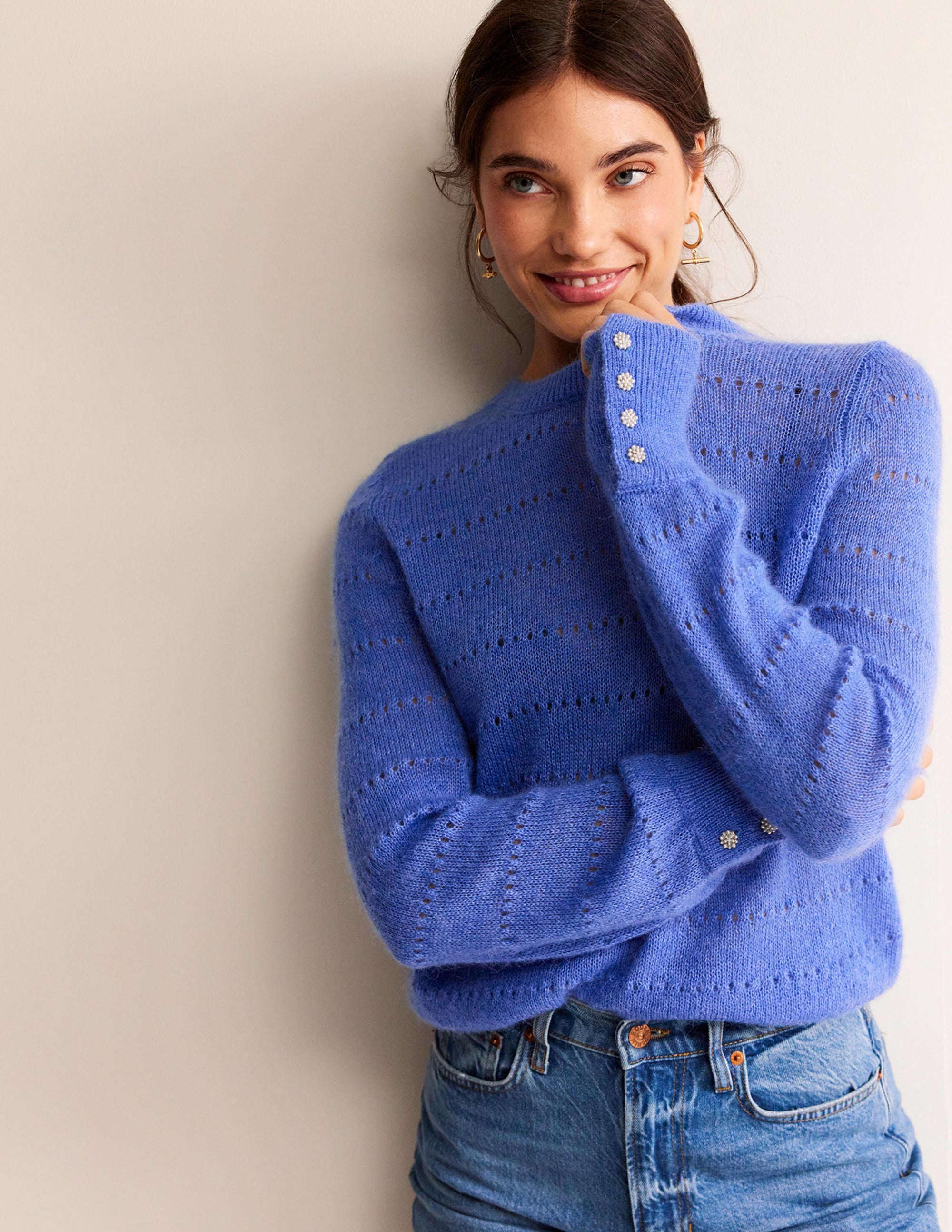 Fluffy Textured Jumper-Meadow Spring - Image 4