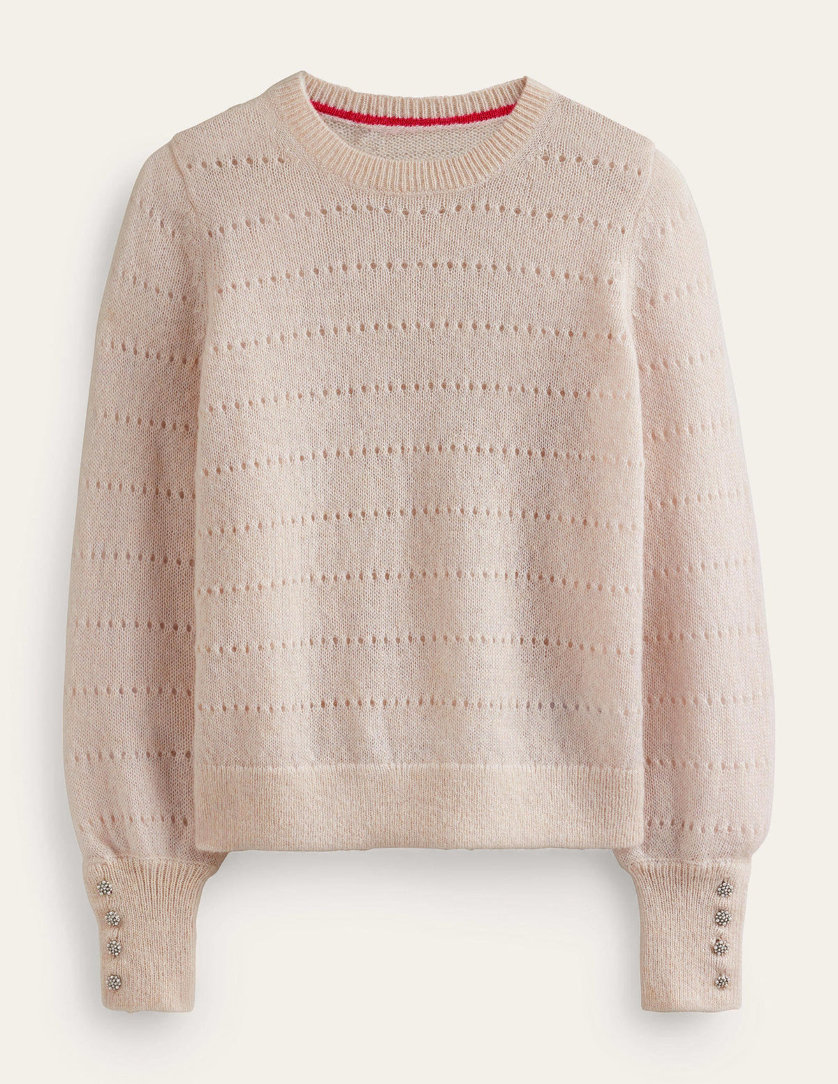 Fluffy Textured Jumper-Vanilla - Image 5