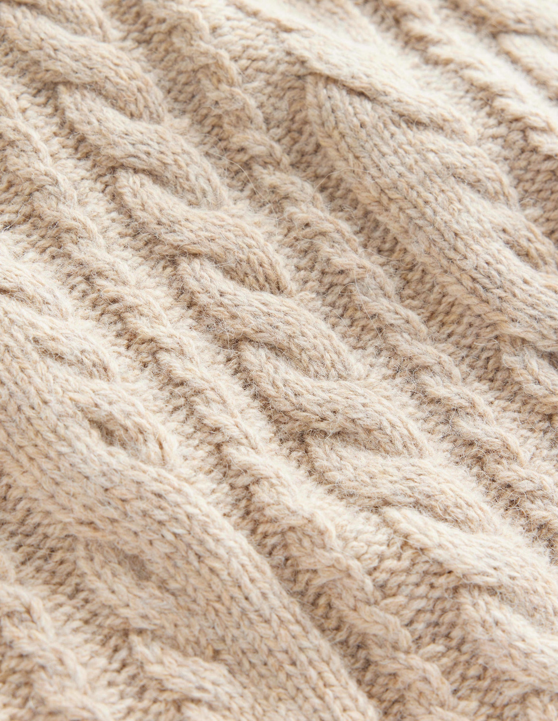 Cable Crew Neck Tank-Chinchilla Melange-6