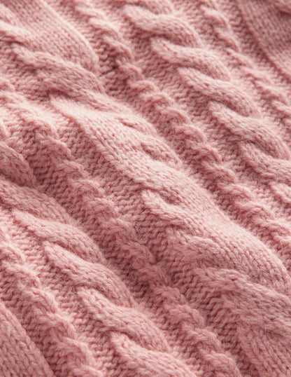 Cable Crew Neck Tank-Chalky Pink-6