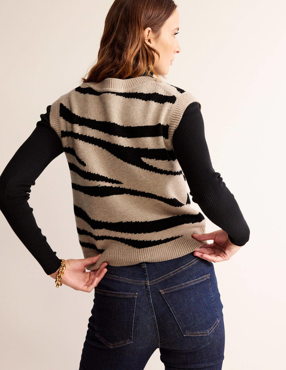 Zebra Tank-Chinchilla Melange and Black-3
