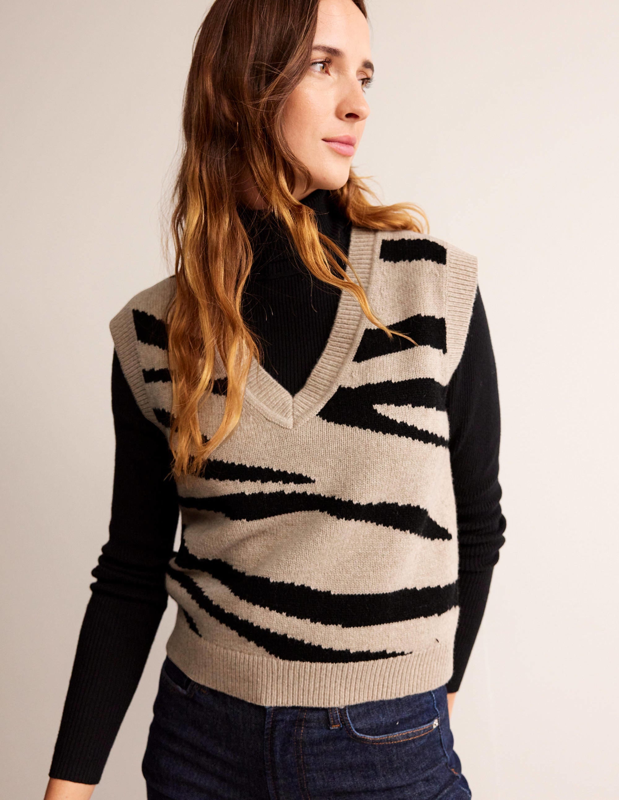 Zebra Tank-Chinchilla Melange and Black - Image 4