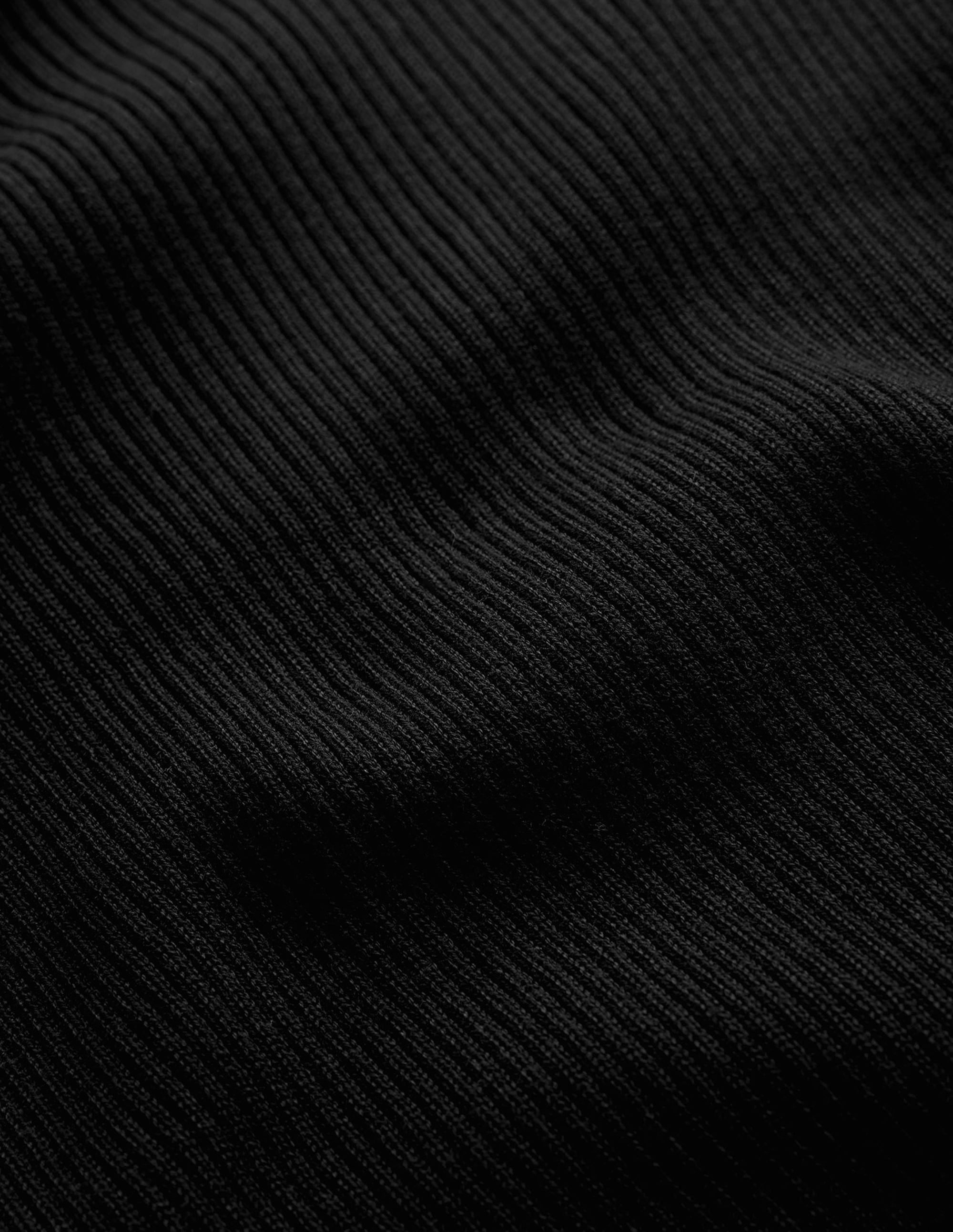 Ribbed Cotton Jumper-Black - Image 6