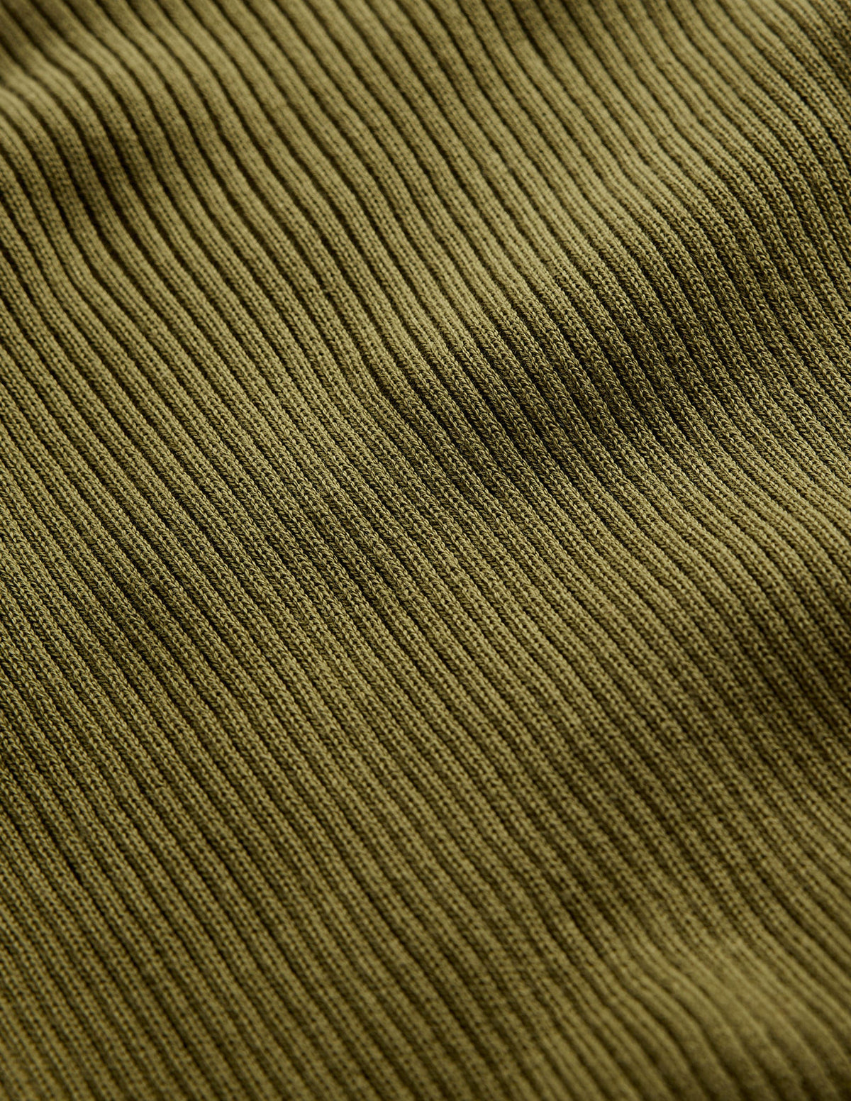 Ribbed Cotton Jumper-Green Olive - Image 6
