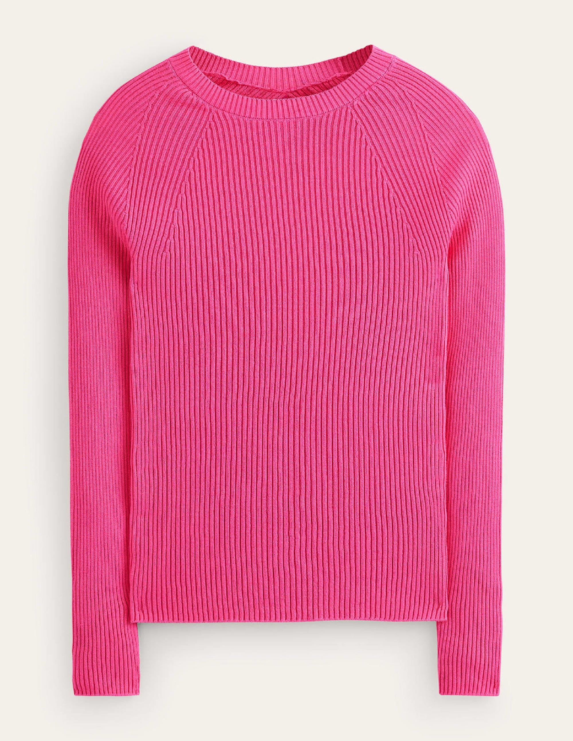 Ribbed Cotton Jumper-Pink - Image 5