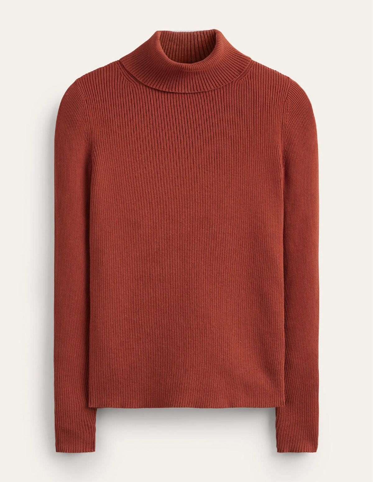 Catriona Roll Neck Jumper-Chestnut Brown - Image 5
