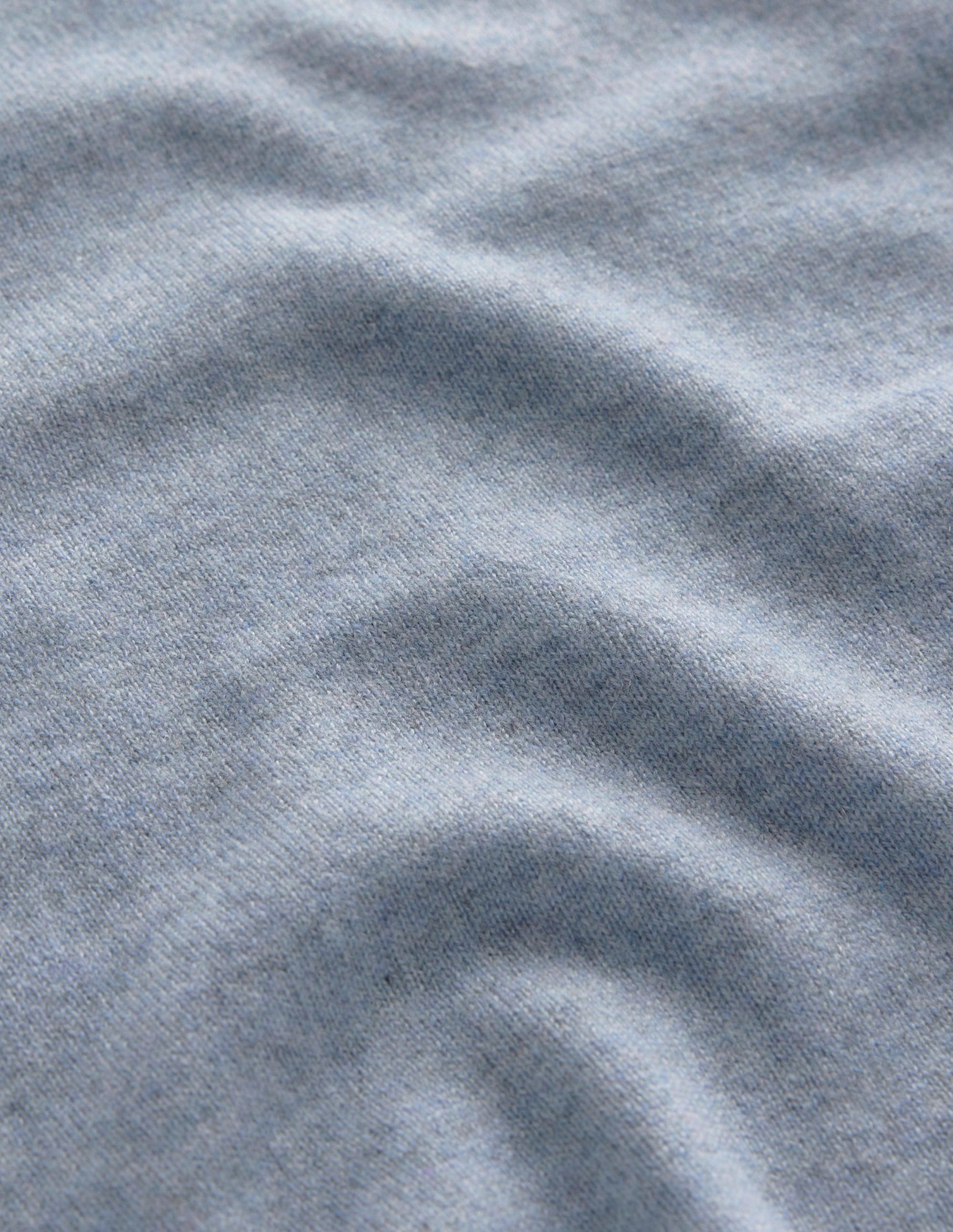 Scallop Trim Cashmere Jumper-Dusk Blue-6