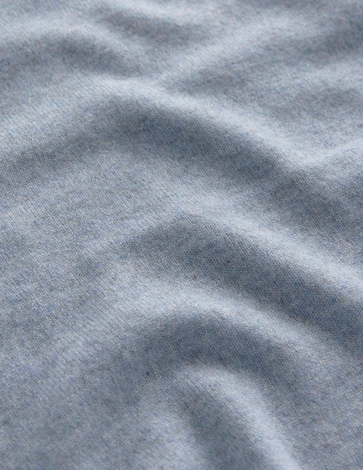 Scallop Trim Cashmere Jumper-Dusk Blue - Image 6