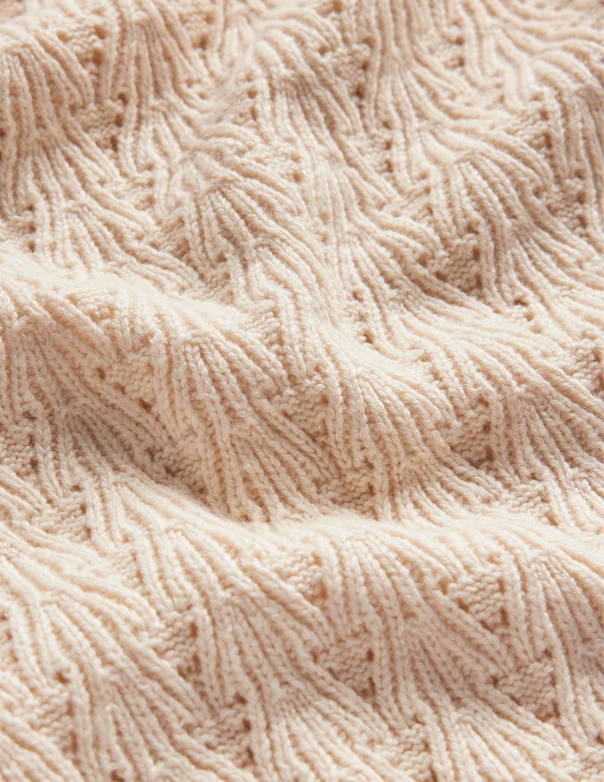 Pointelle Stitch Jumper-Warm Ivory-7