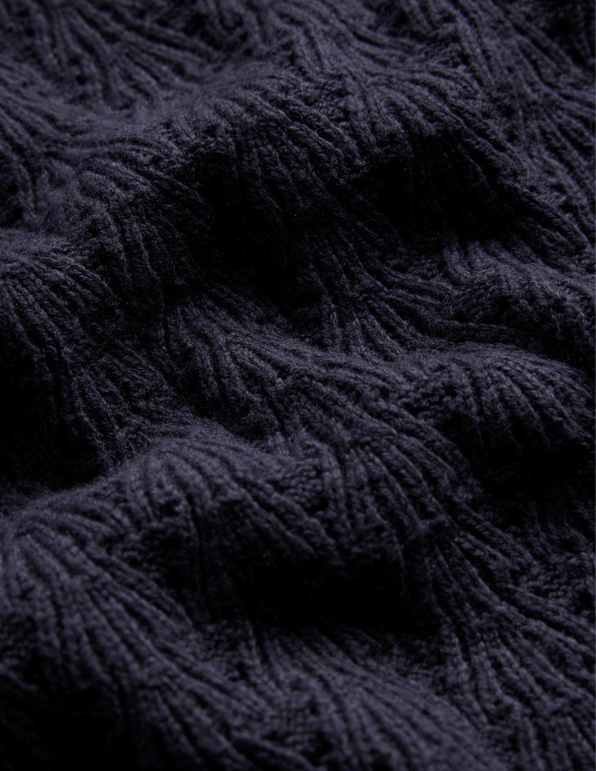 Pointelle Stitch Jumper-Navy-6