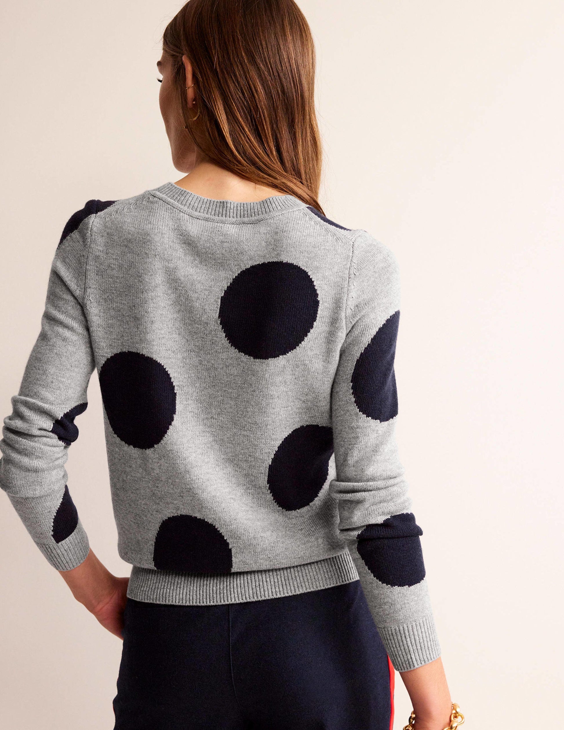 Intarsia Spot Jumper-Grey Melange, Navy Spot-3