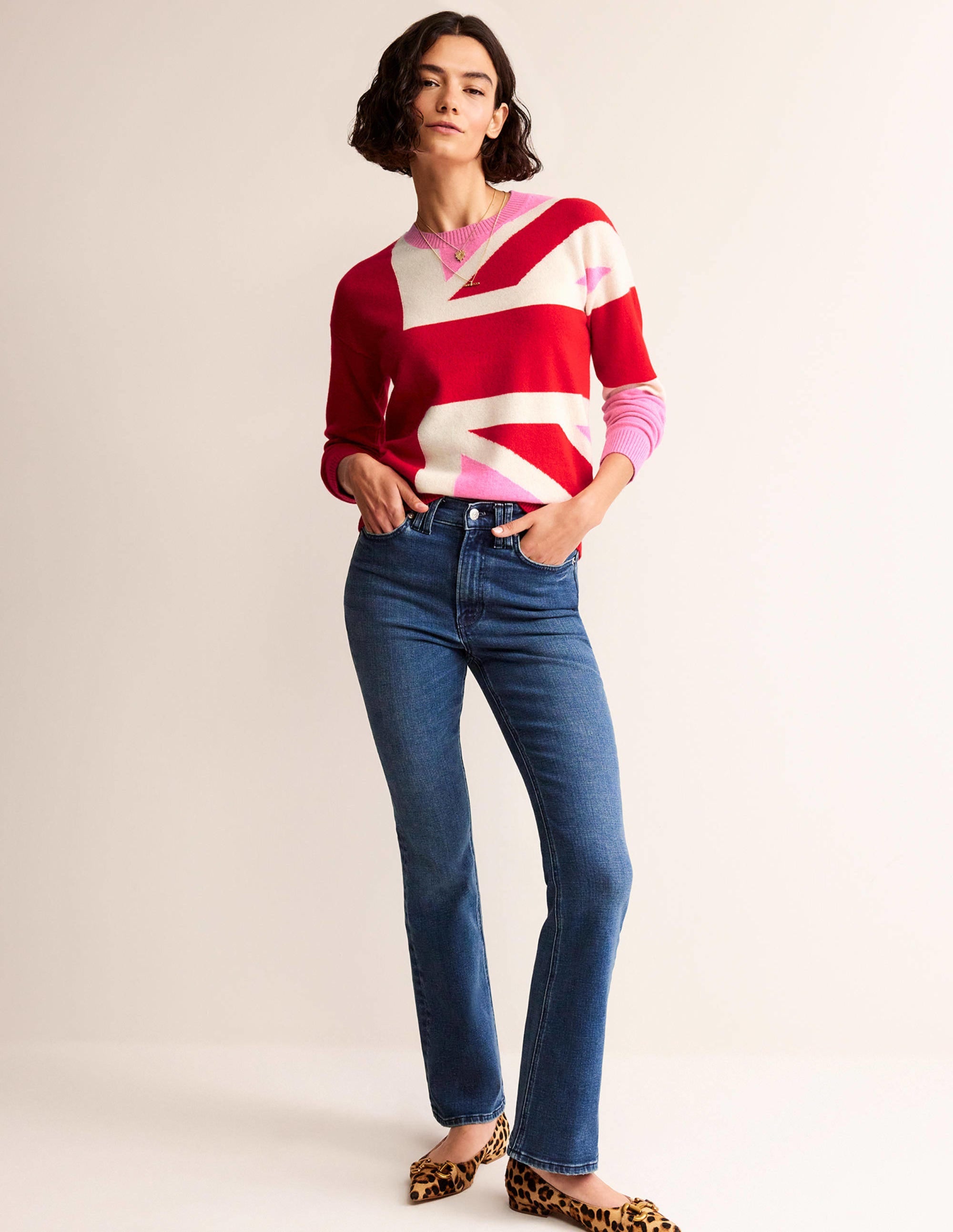 Lydia Cashmere Jumper-Cherry Blossom Melange - Image 4