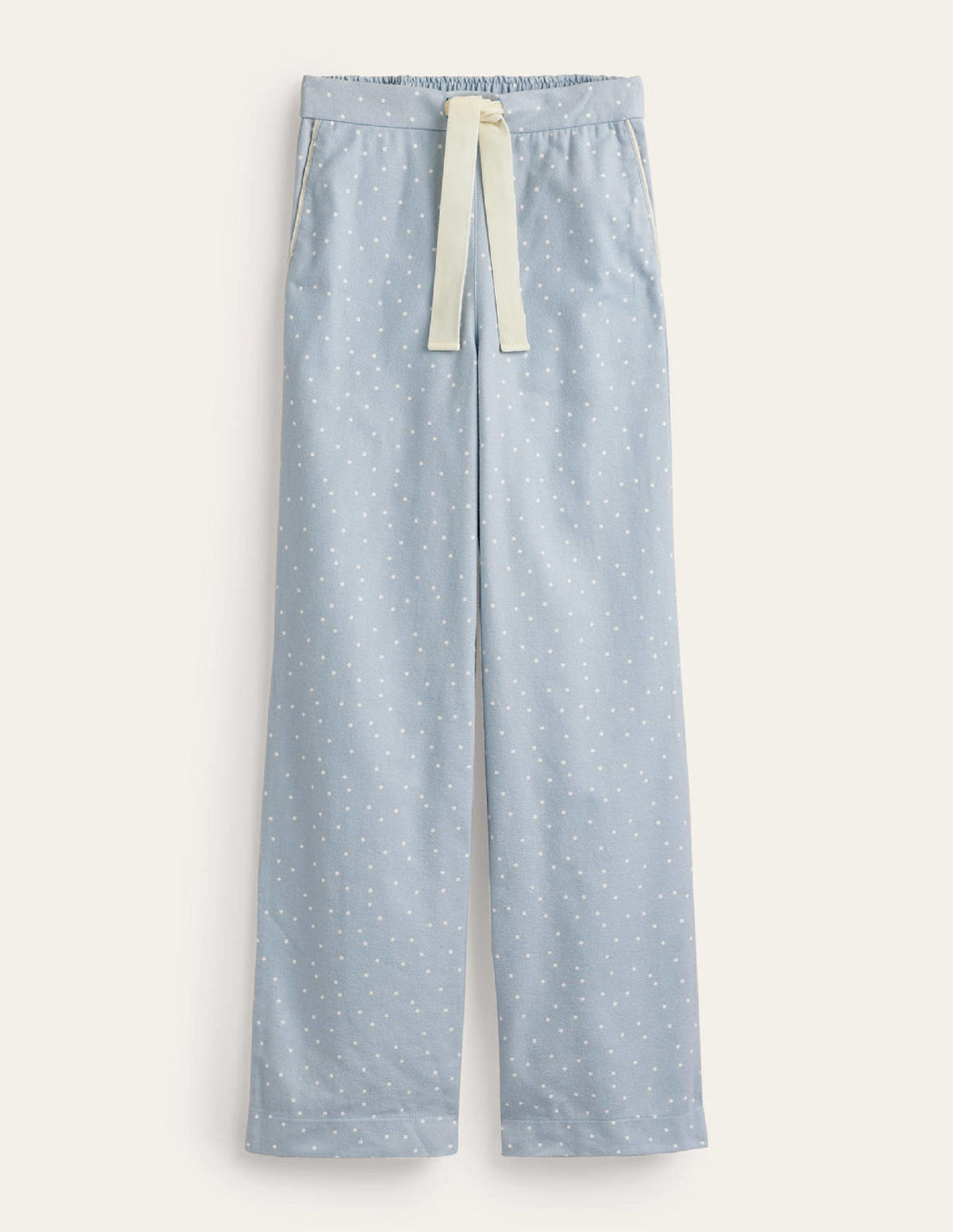 Brushed Cotton Pyjama Trousers-Surf, Spaced Dotty-5