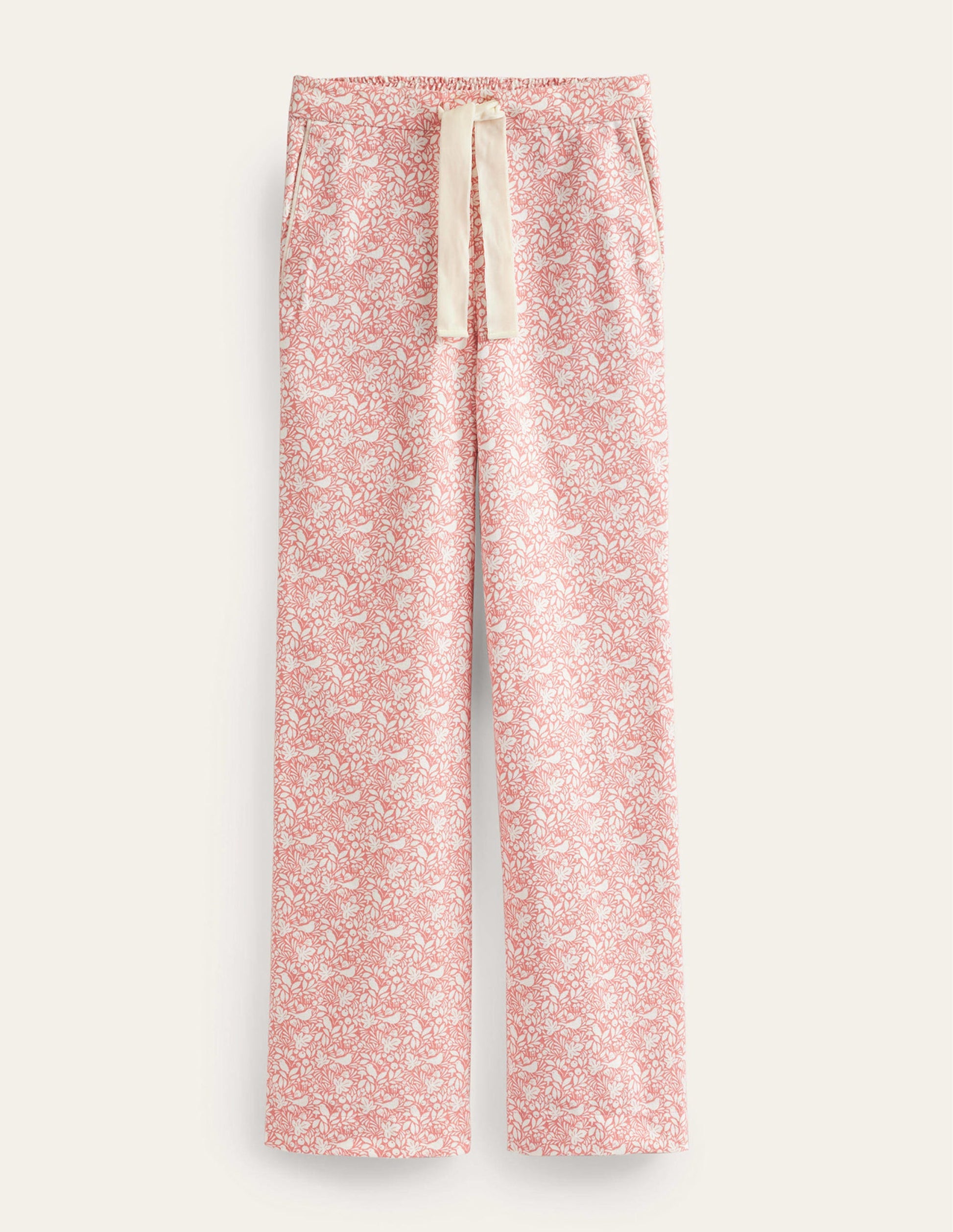 Brushed Cotton Pyjama Trousers-Rosette Blush, Forest Meadow-5