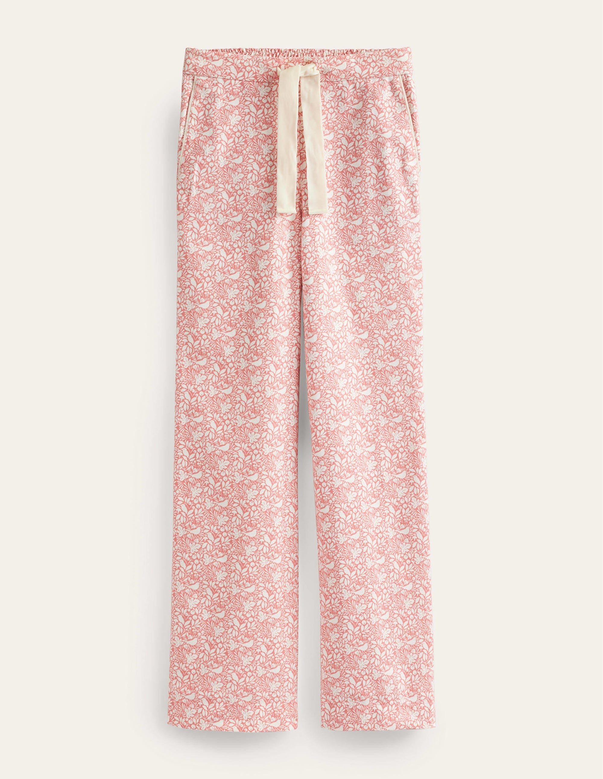 Brushed Cotton Pyjama Trousers-Rosette Blush, Forest Meadow - Image 5