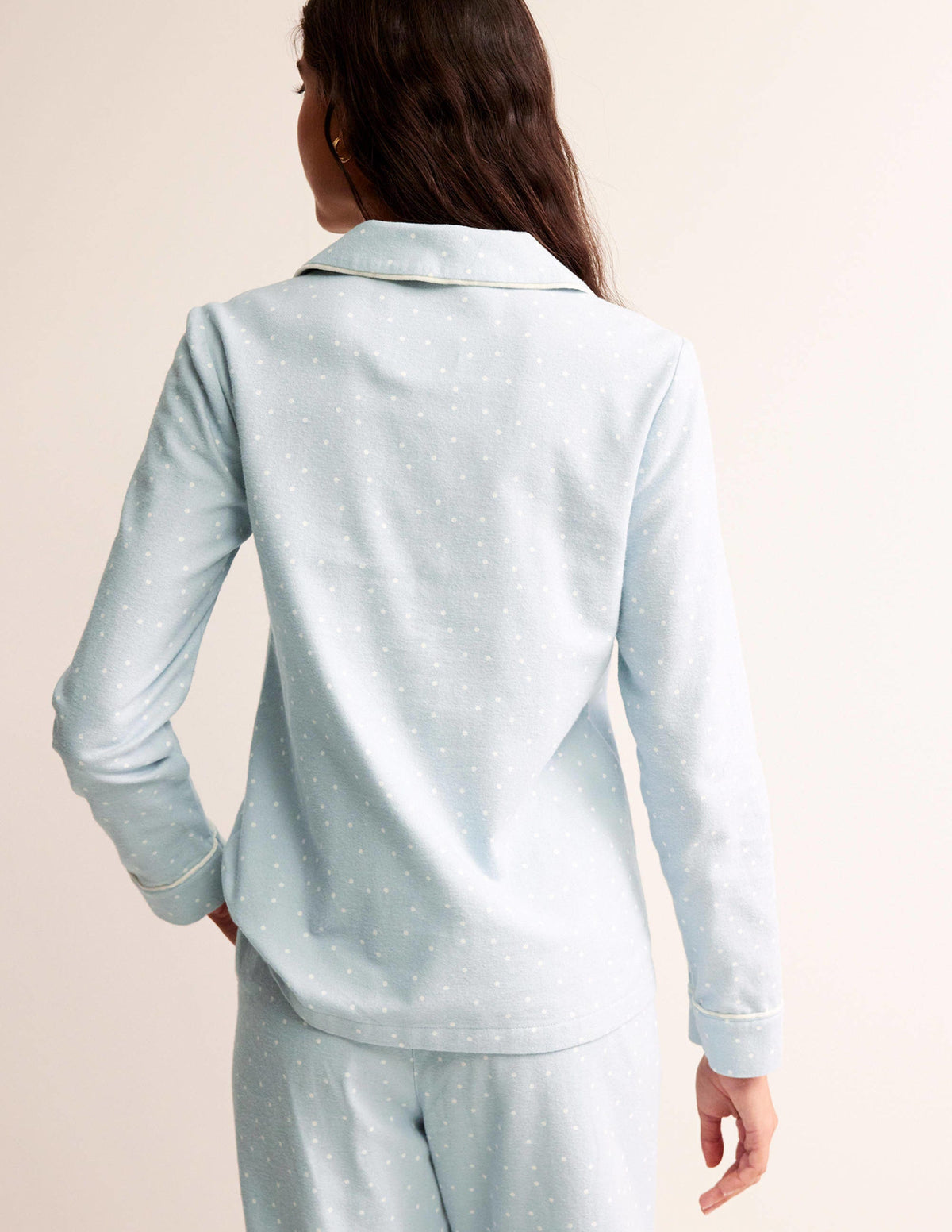 Brushed Cotton Pyjama Shirt-Surf, Spaced Dotty - Image 3