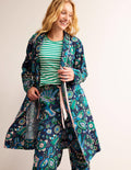 Cotton-Sateen Dressing Gown-Multi, Azalea Bloom